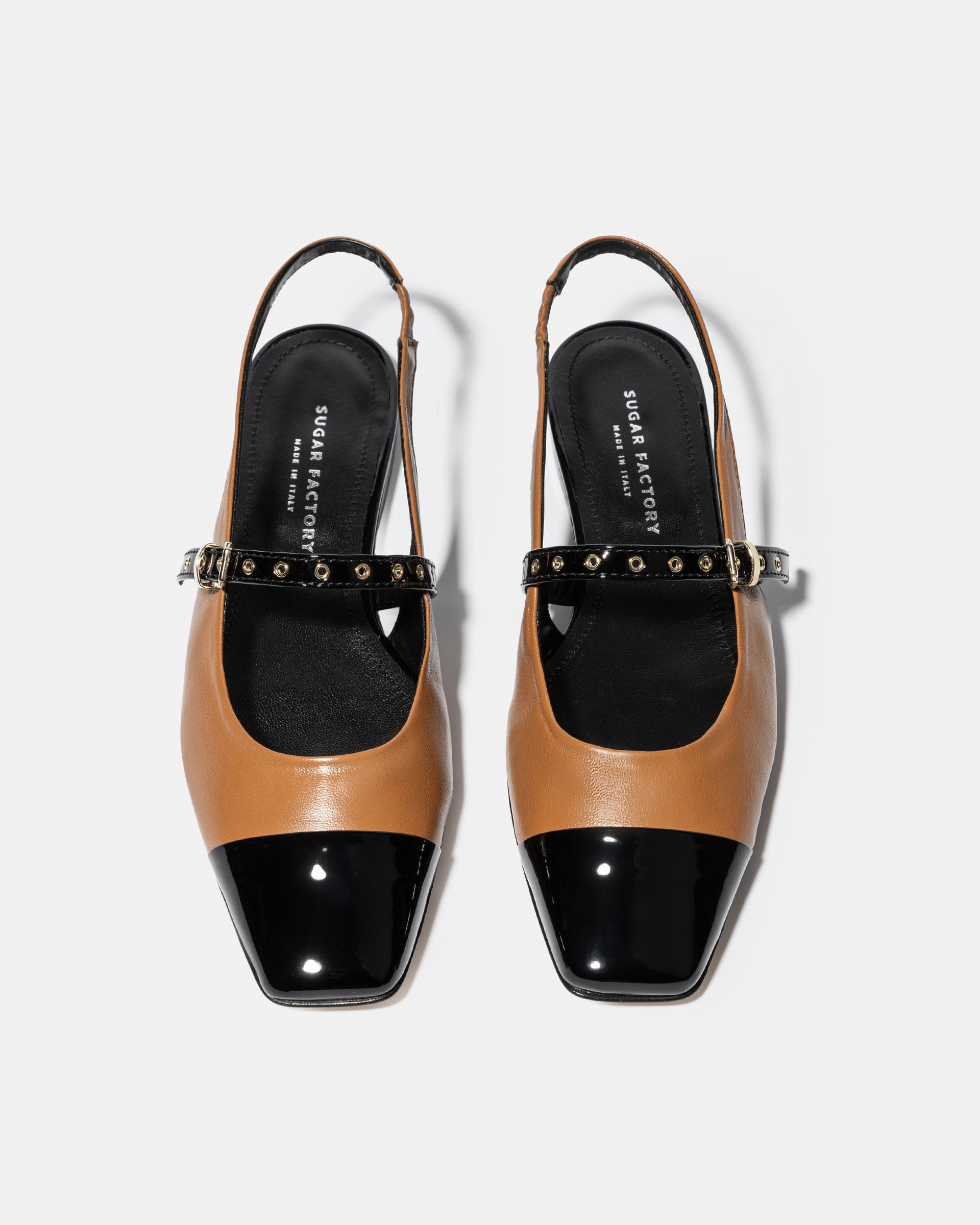 Черно-коричневые кожаные туфли - Image 3 of 5