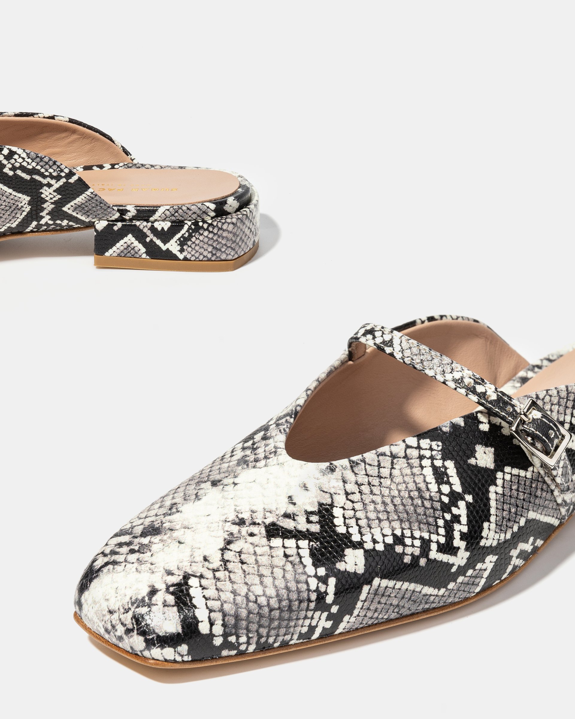 Кожаные слиперы с принтом питона - Image 4 of 5