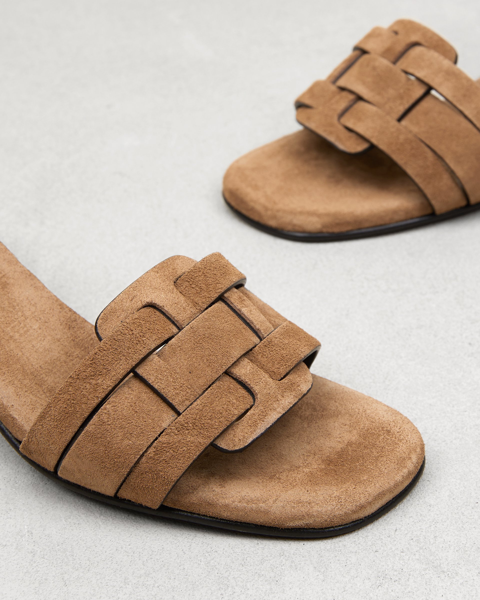 Коричневые замшевые босоножки - Image 4 of 6