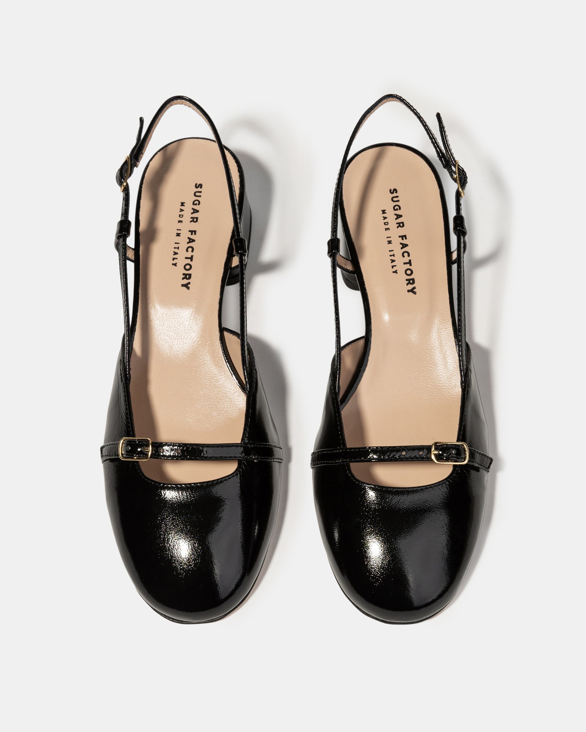 Черные кожаные туфли на низком каблуке - Image 3 of 4