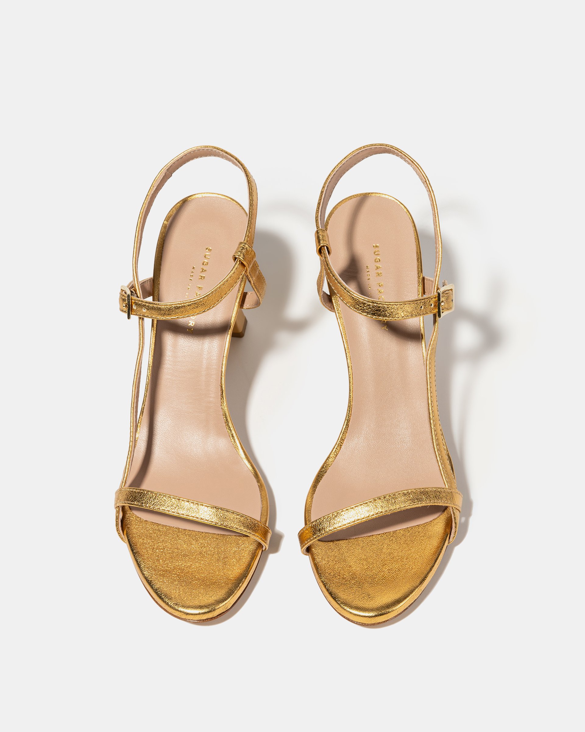 Золотистые босоножки с ремешками - Image 3 of 4