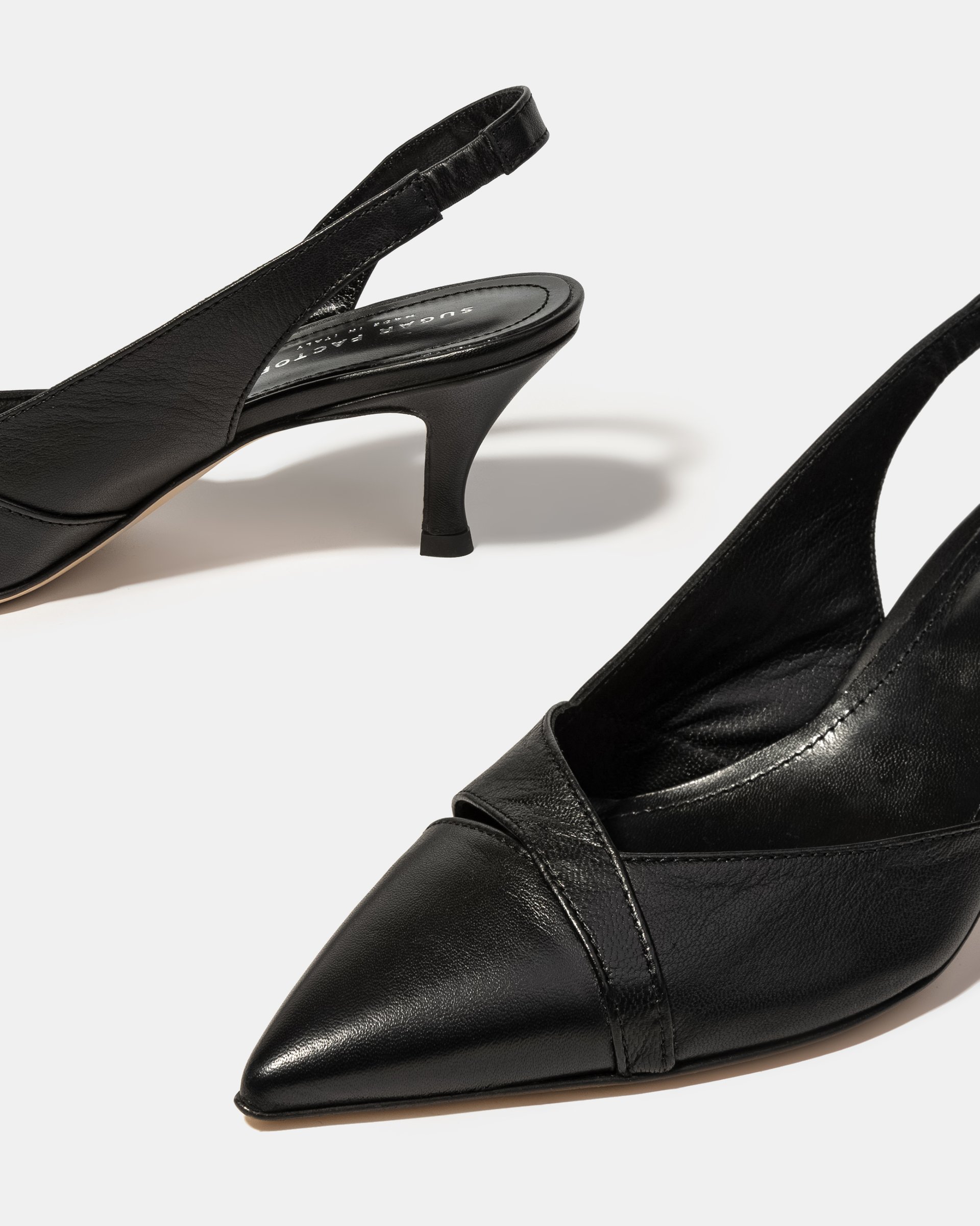 Чёрные кожаные туфли на каблуке - Image 4 of 5