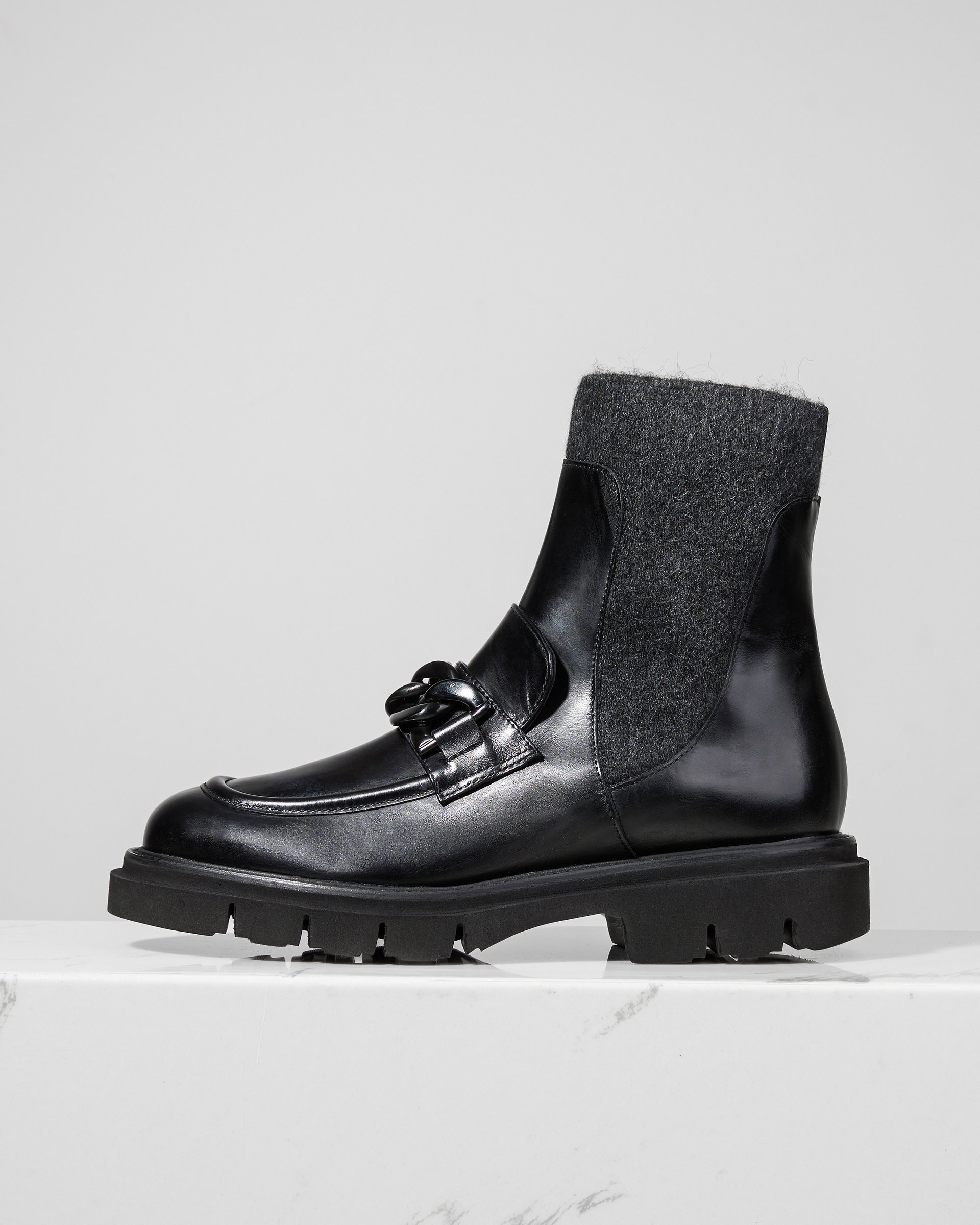 Черные кожаные ботинки - Main image