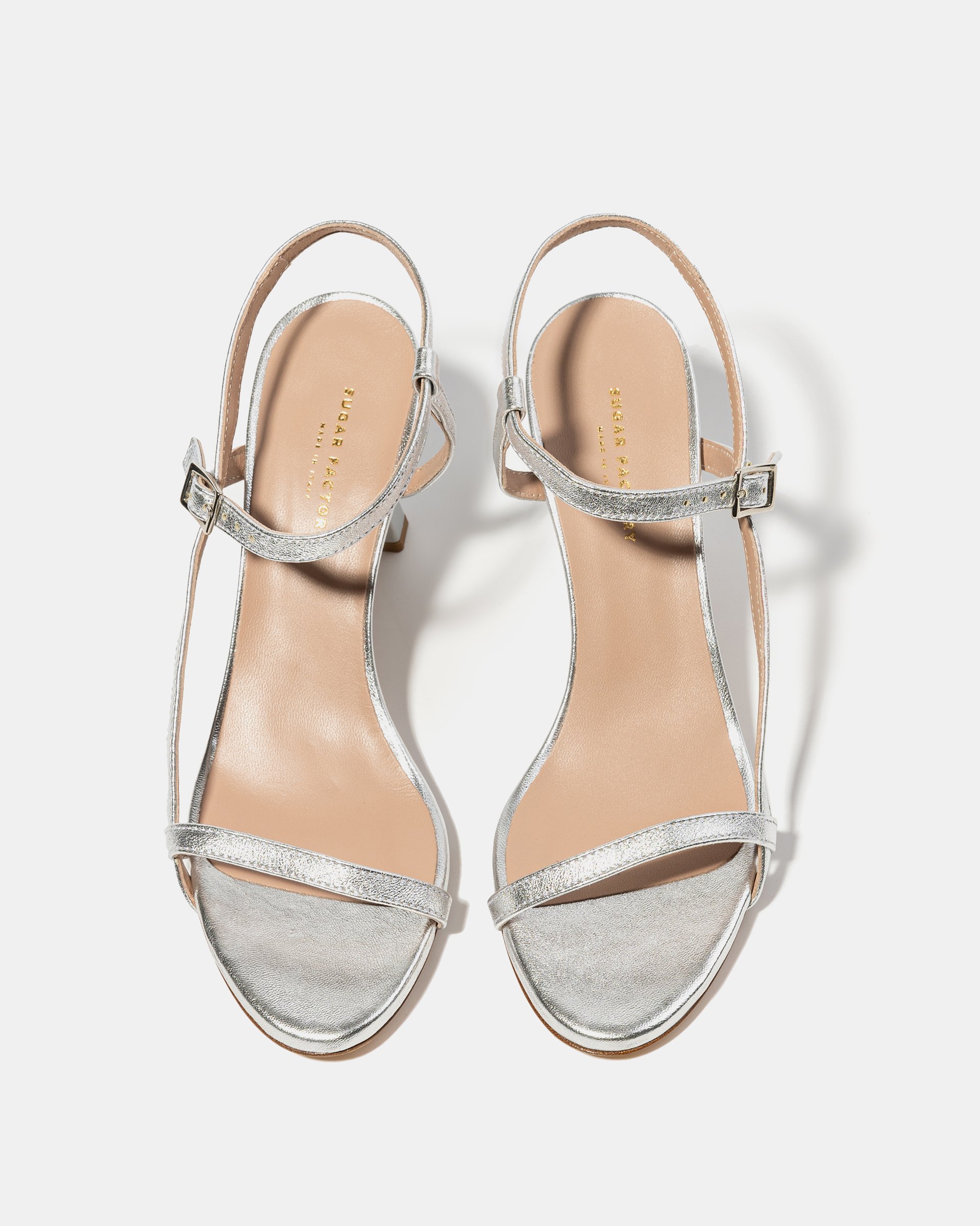 Серебристые босоножки с ремешками - Image 3 of 4