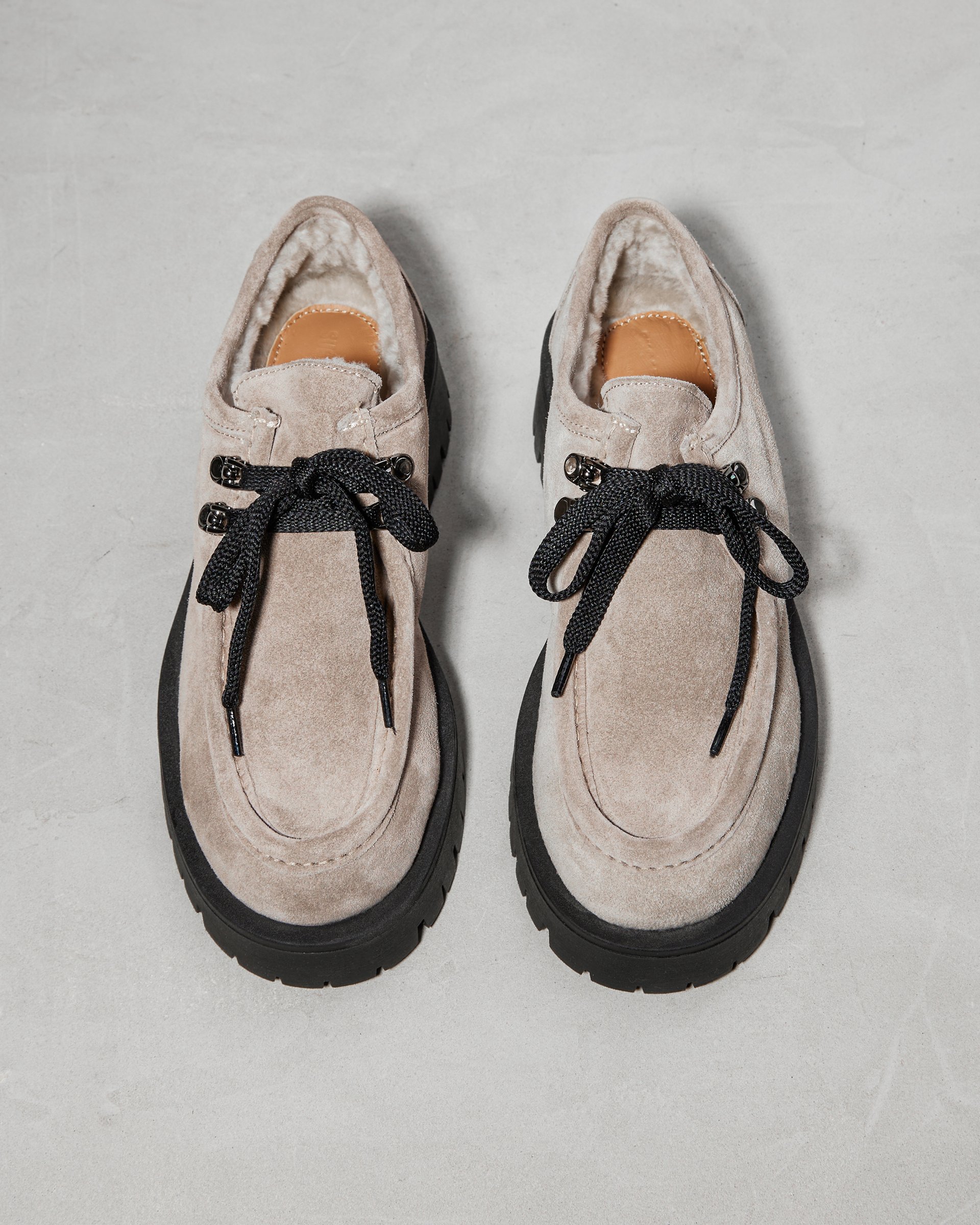 Бежевые замшевые утепленные полуботинки - Image 5 of 6