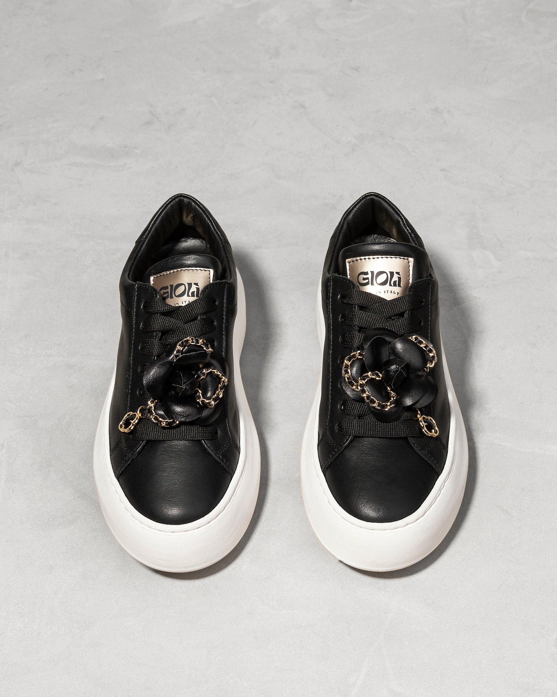 Чёрные кожаные кеды - Image 3 of 4