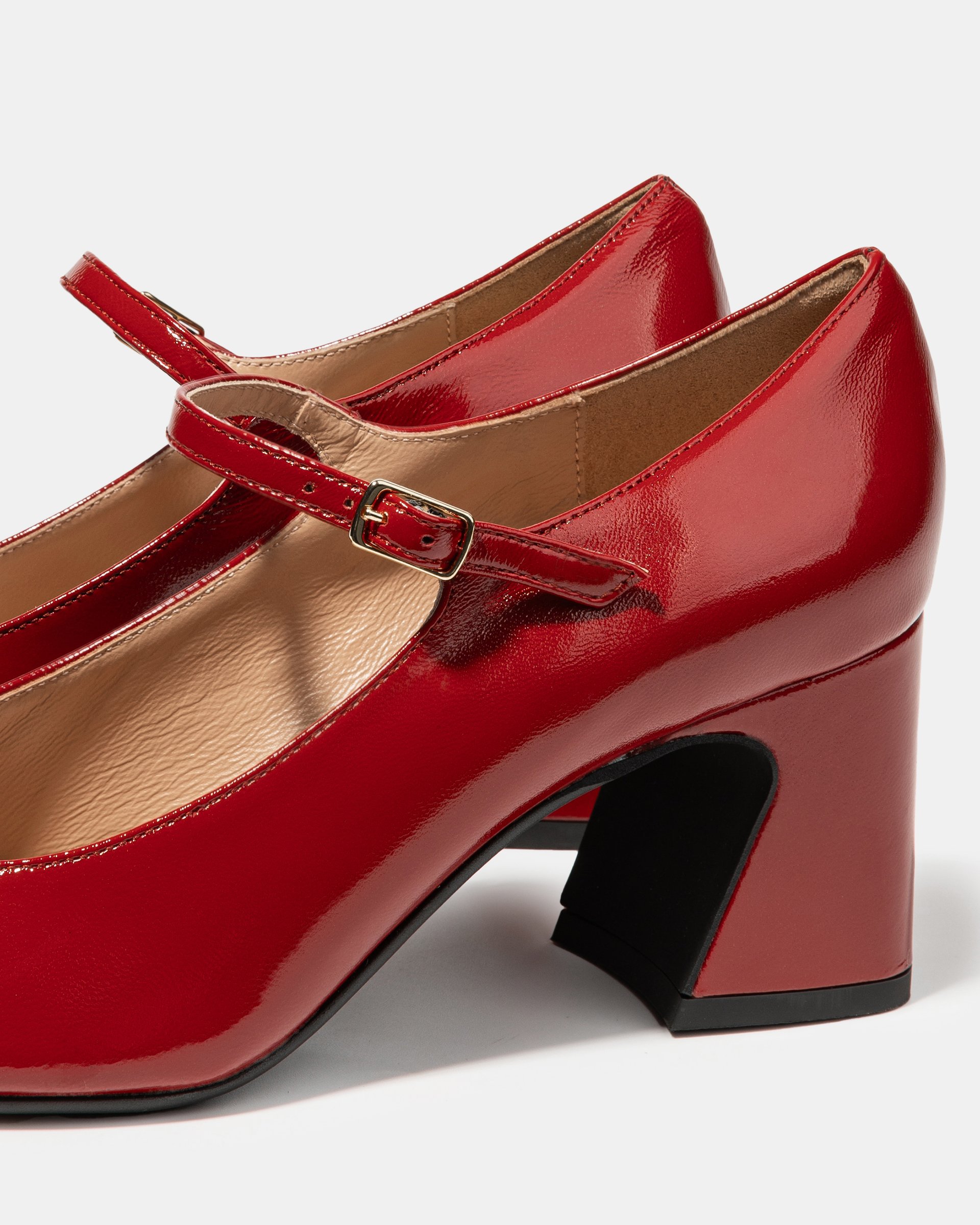 Красные кожаные туфли на каблуке - Image 4 of 6