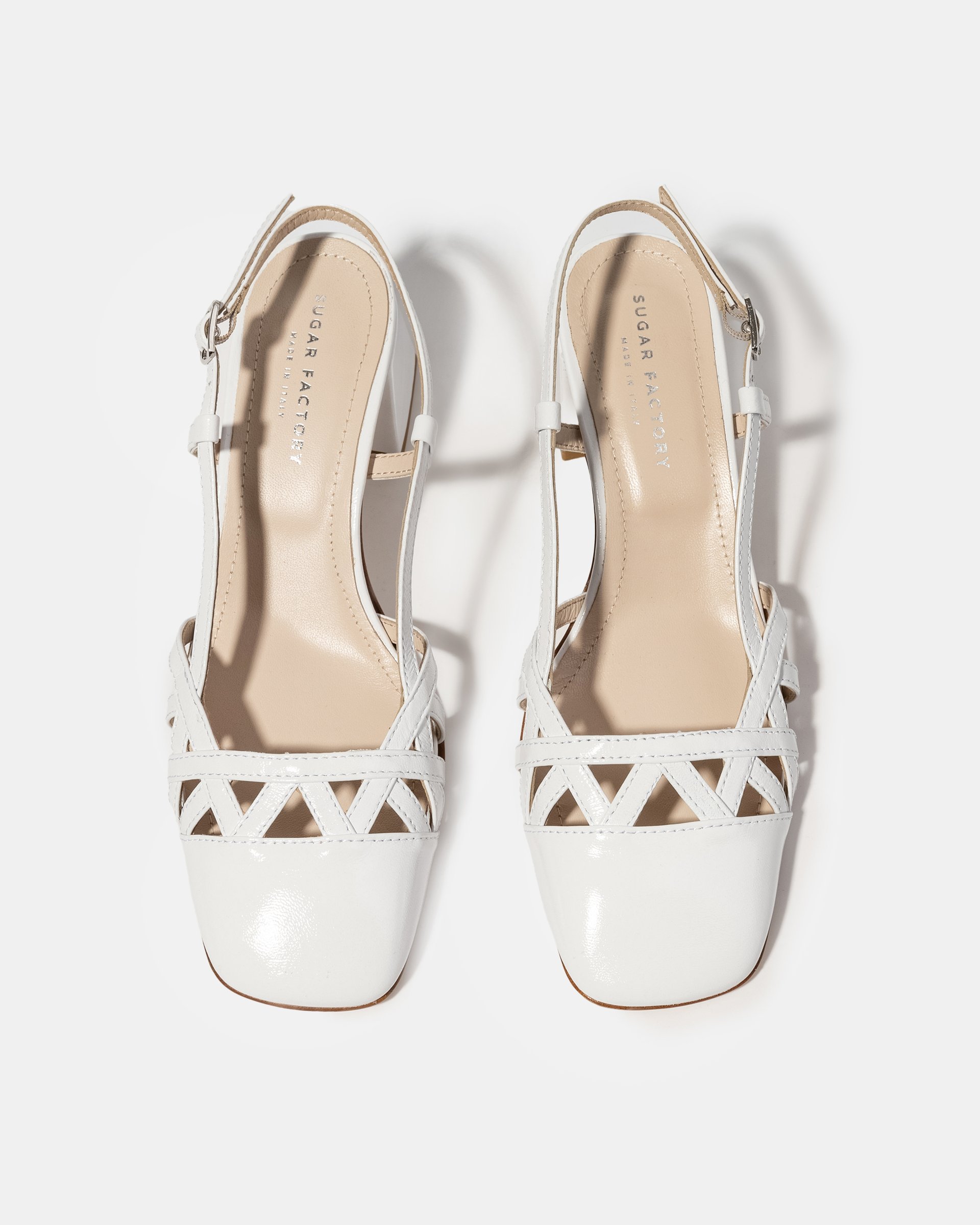 Белые лакированные туфли на каблуке - Image 3 of 5