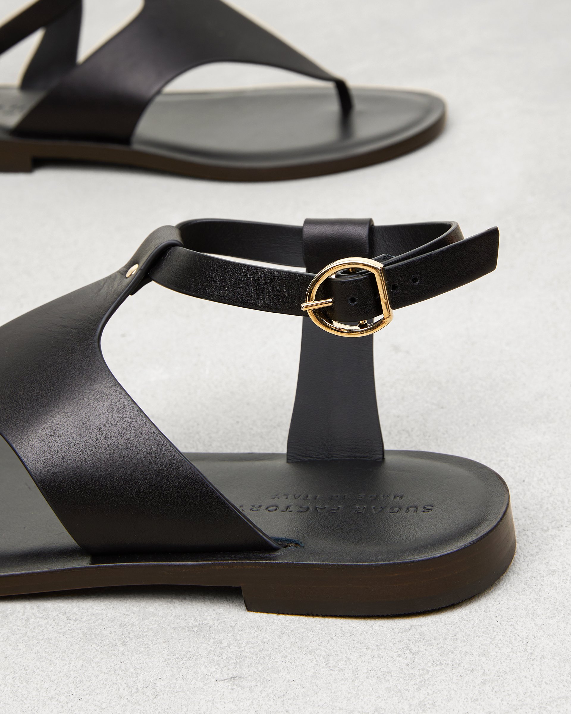 Черные кожаные сандалии - Image 4 of 6