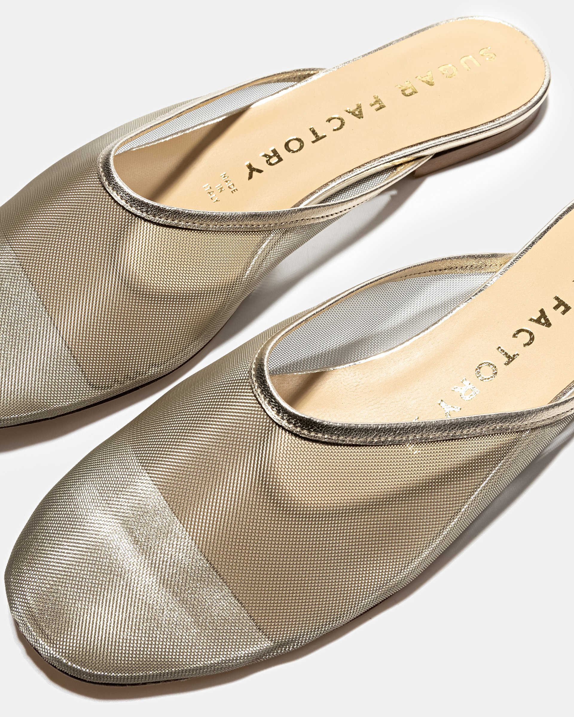 Серебристые слиперы из текстильной сетки - Image 4 of 5