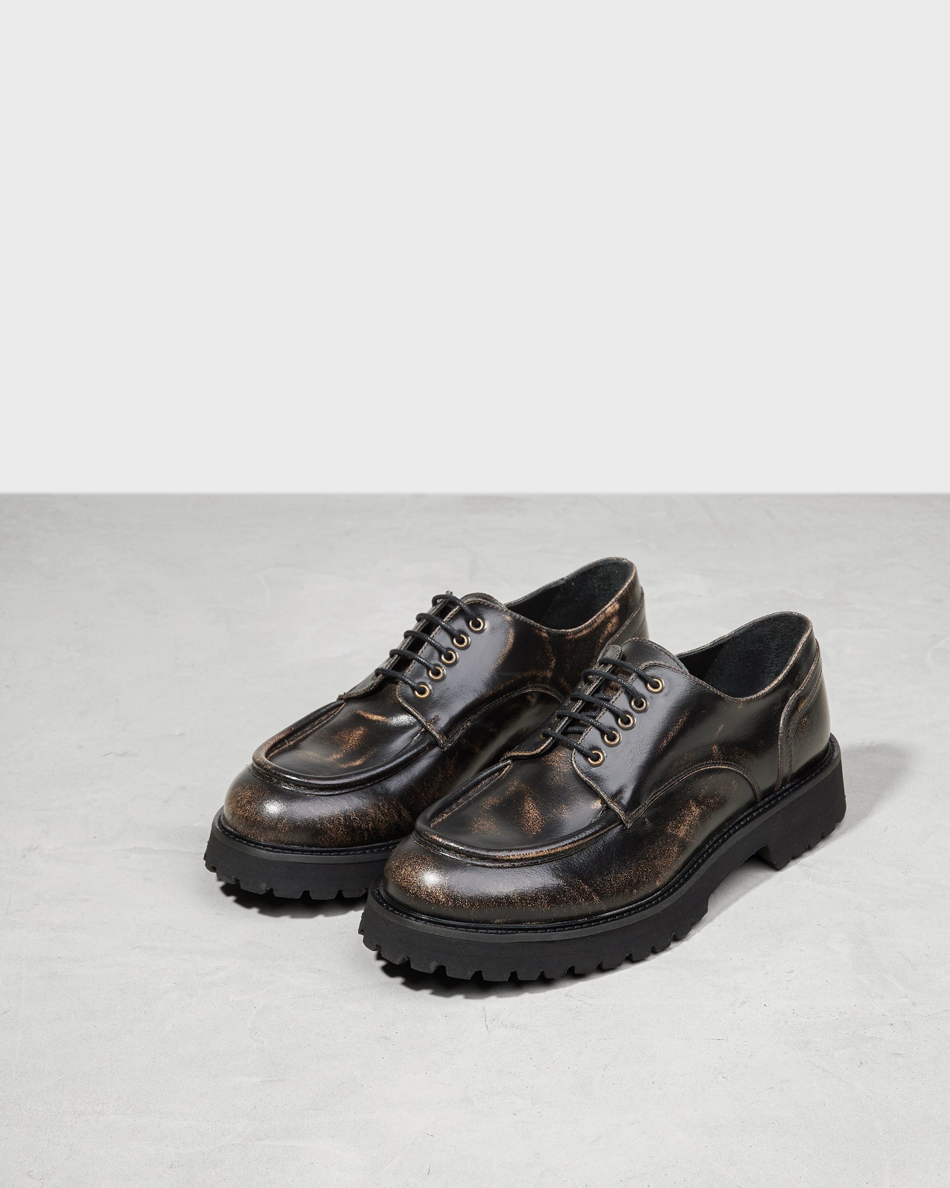 Темно-коричневые кожаные полуботинки - Image 2 of 5