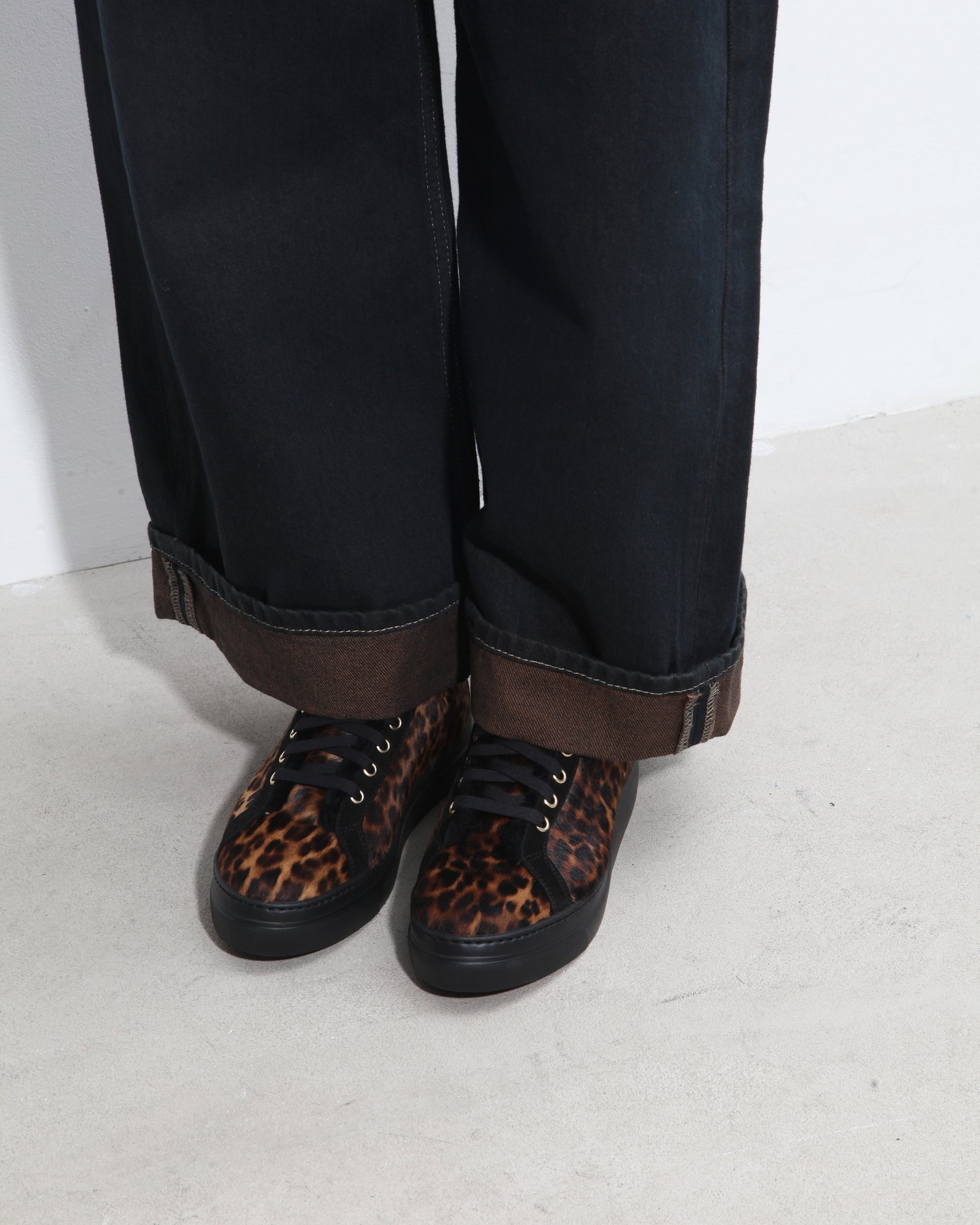 Кеды из натурального меха с леопардовым принтом - Image 6 of 7