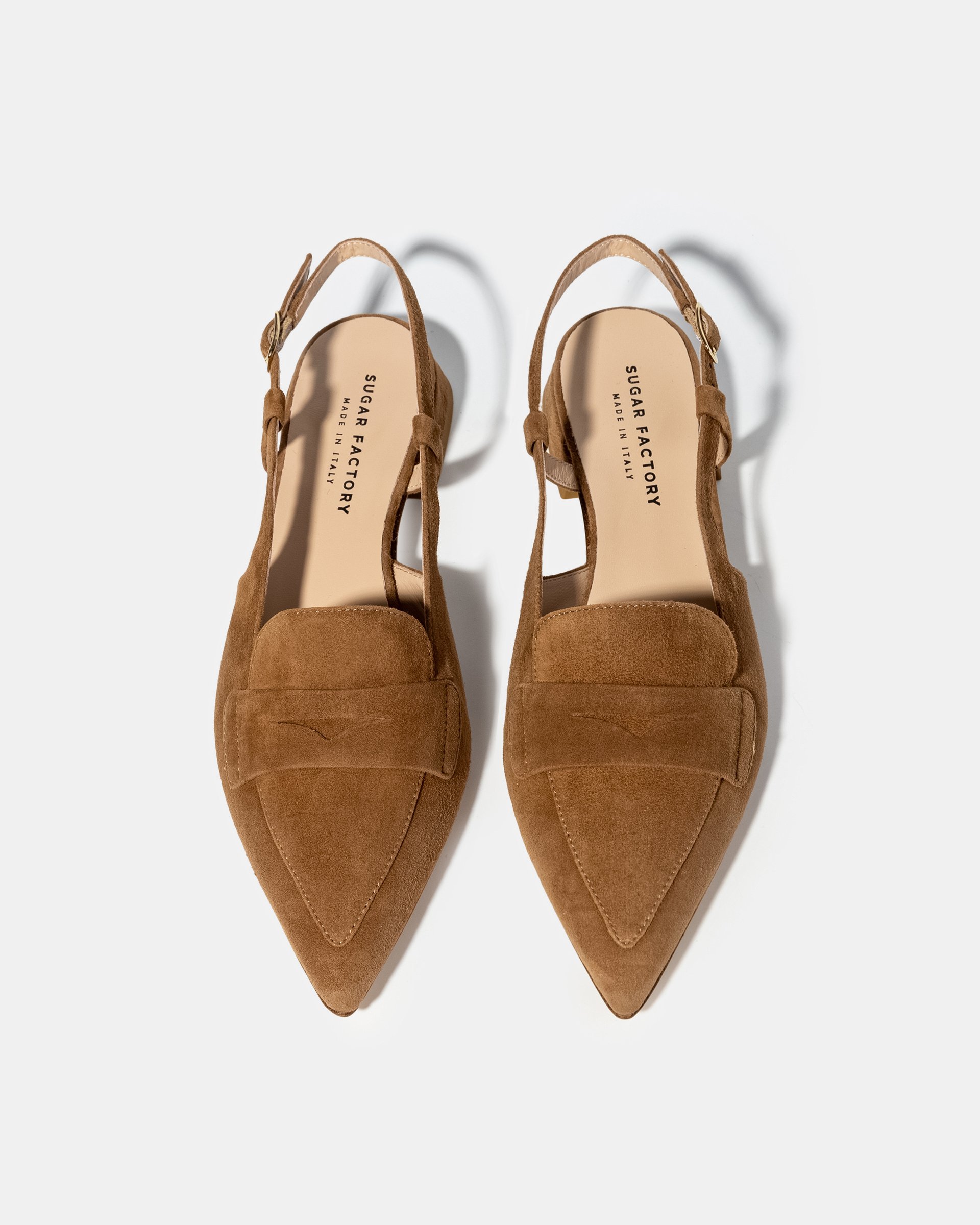 Коричневые замшевые туфли на низком каблуке - Image 3 of 4