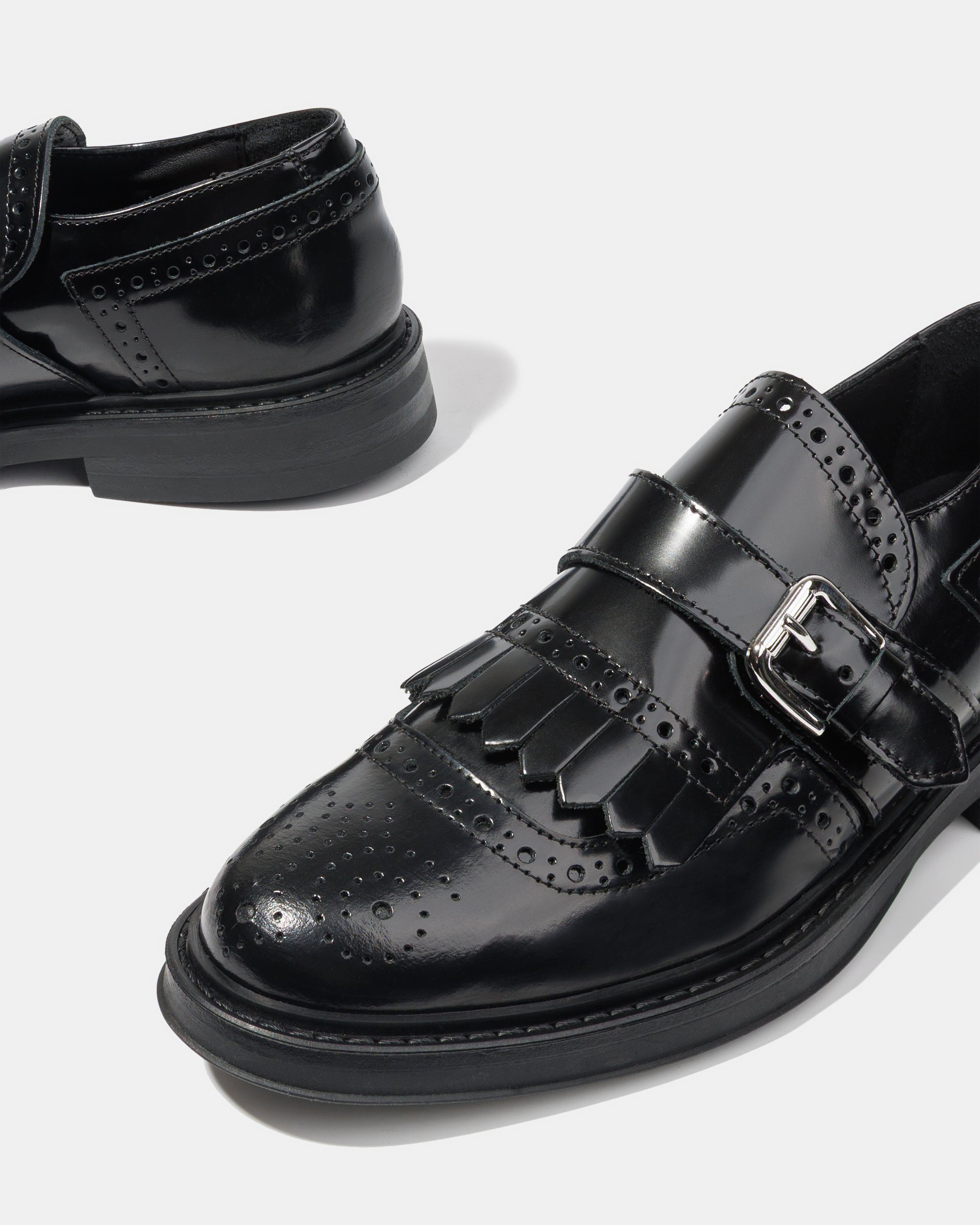 Черные кожаные туфли с ремнями - Image 5 of 5