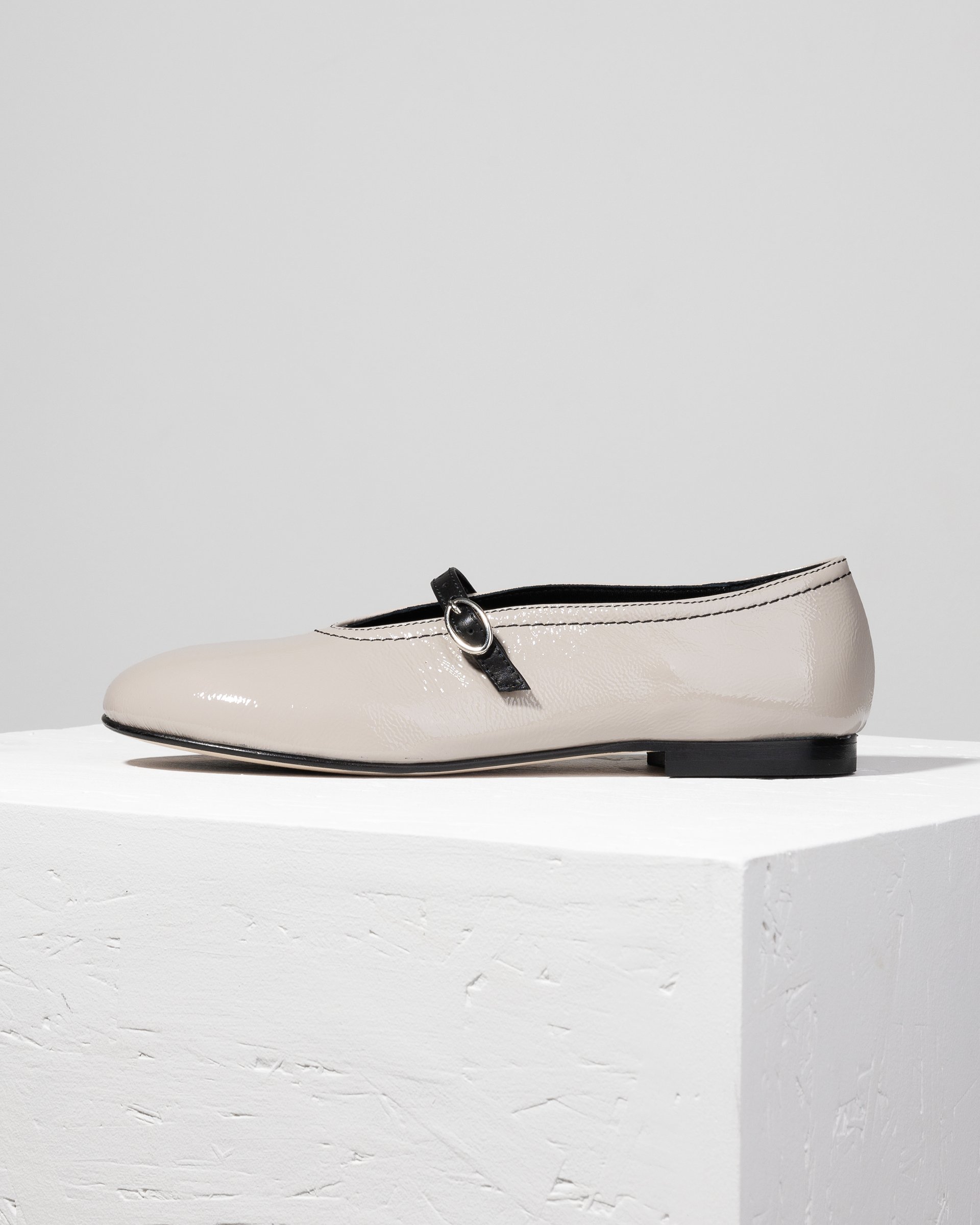 Серые кожаные туфли мэриджейн - Main image