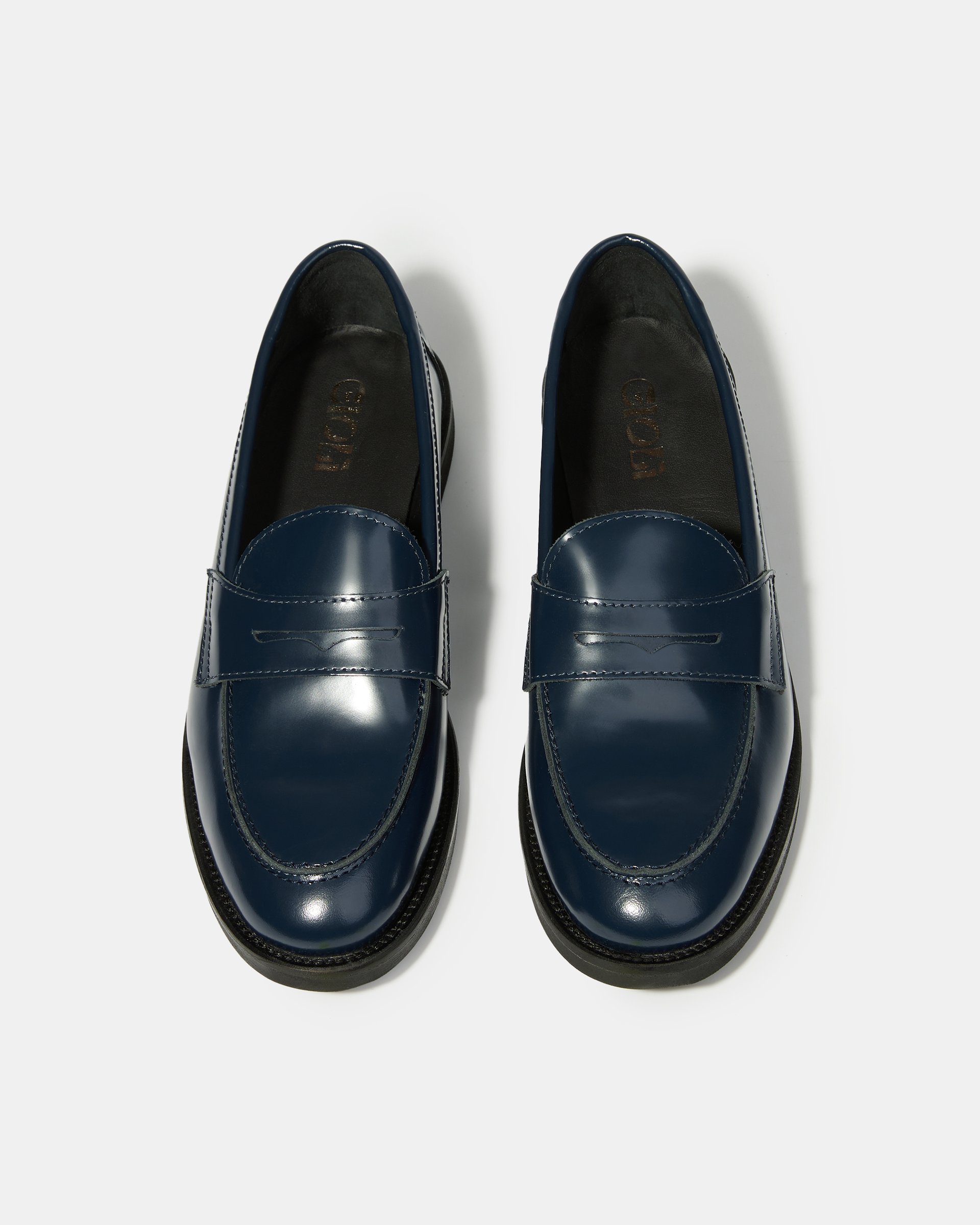 Синие кожаные лоферы - Image 3 of 6