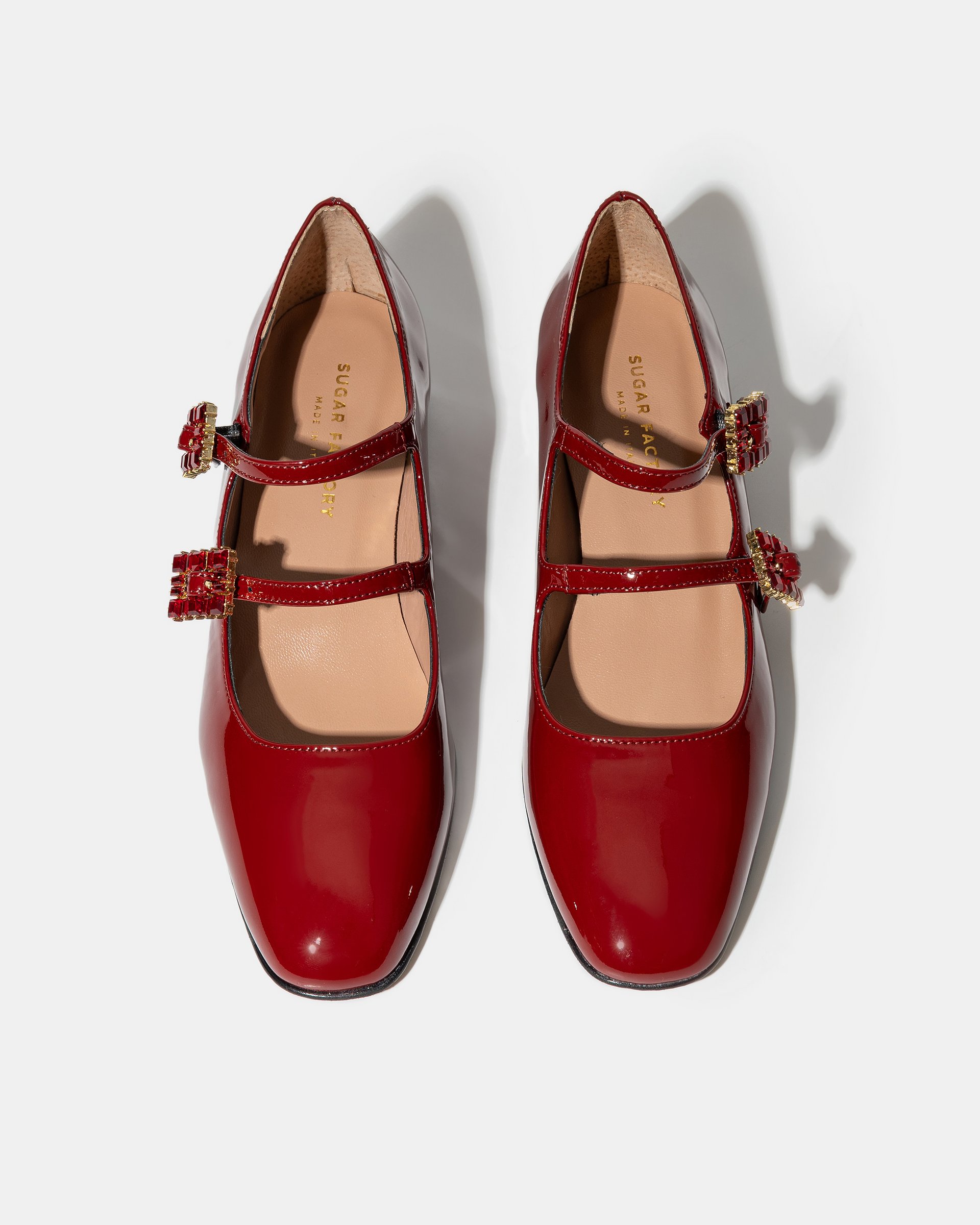 Красные лакированные туфли на низком каблуке - Image 3 of 4