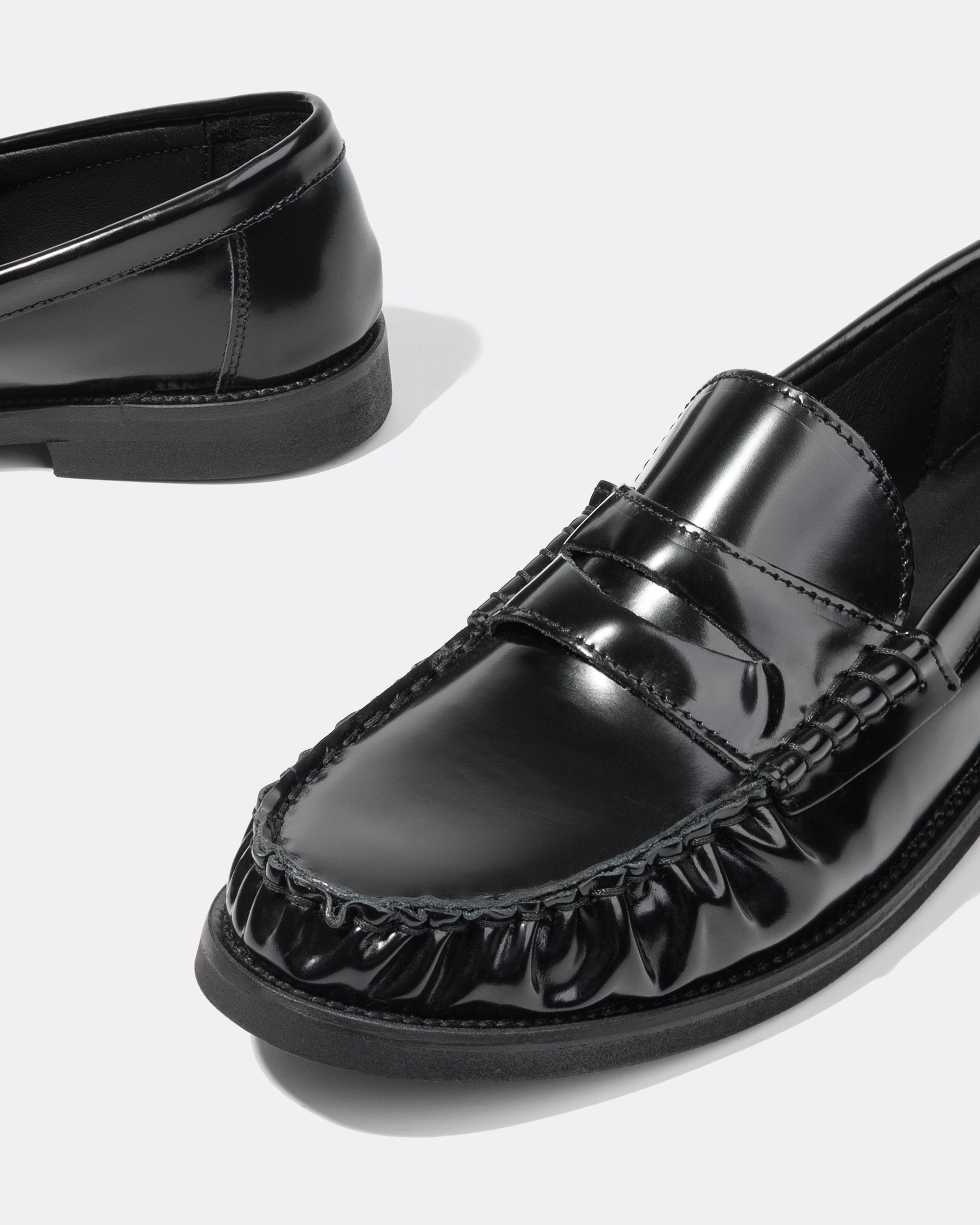 Черные кожаные лоферы - Image 4 of 5