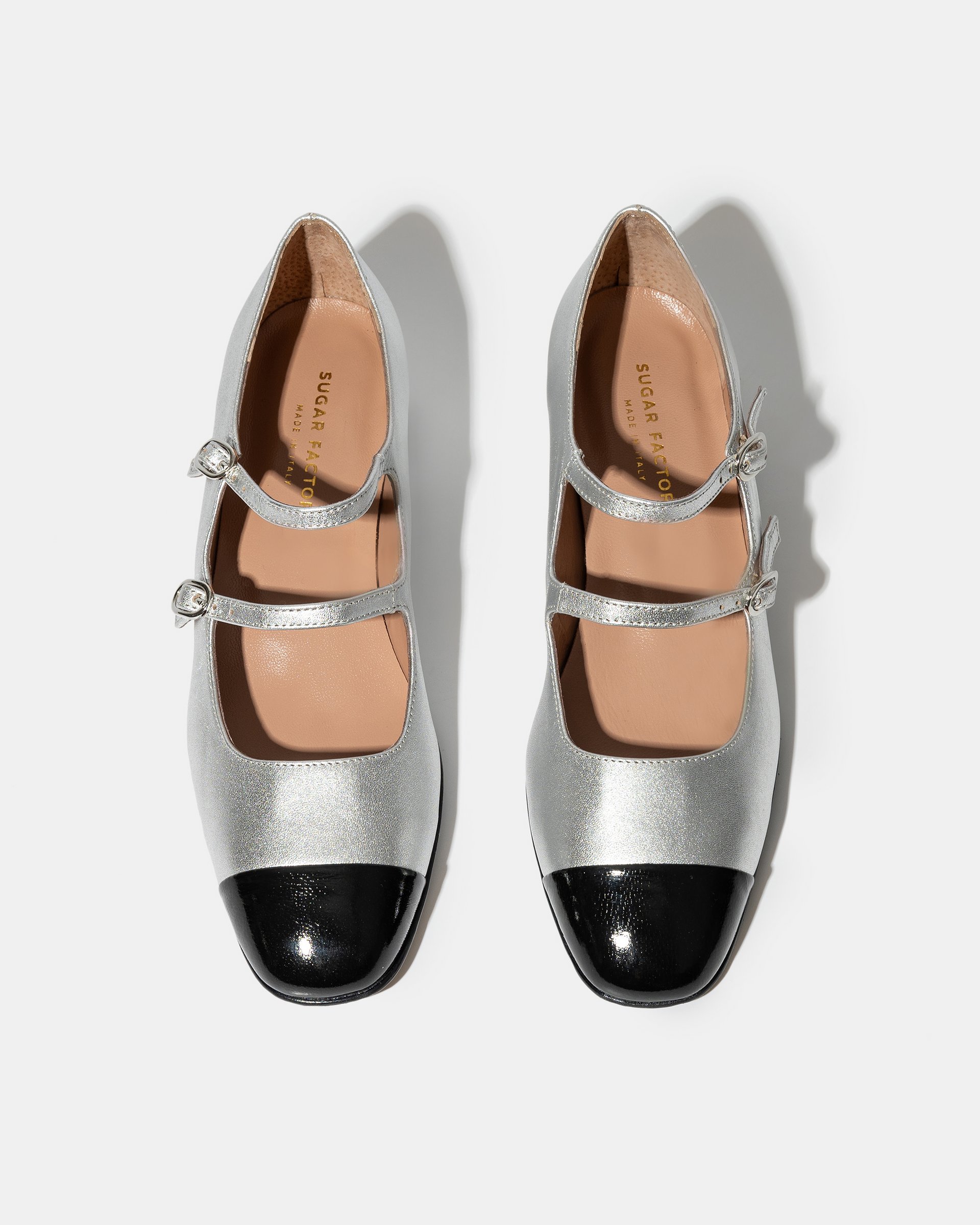 Черно-серебряные кожаные туфли - Image 3 of 4