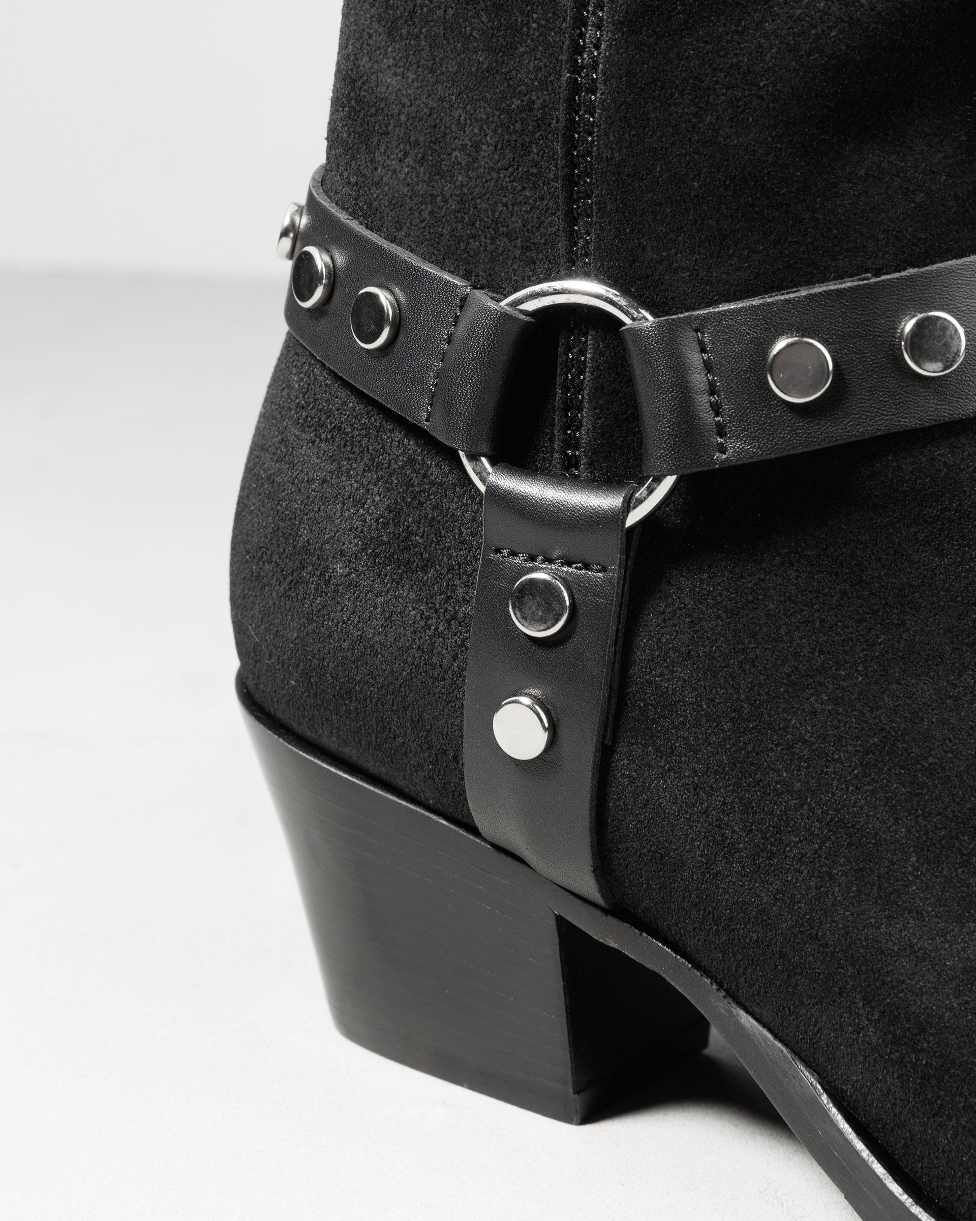 Черные ботильоны из замши на каблуке - Image 4 of 5