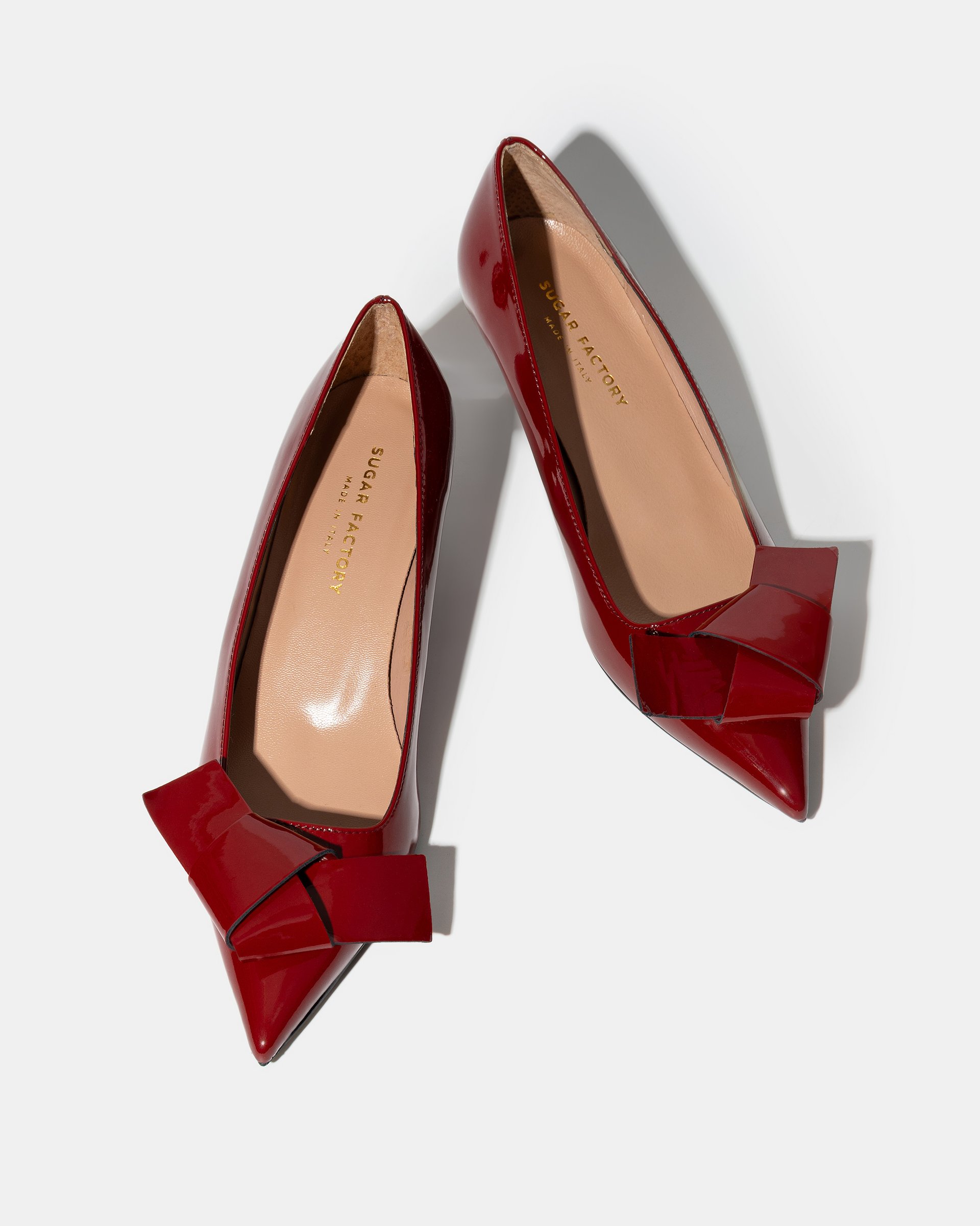 Красные лакированные туфли с бантом - Image 5 of 6