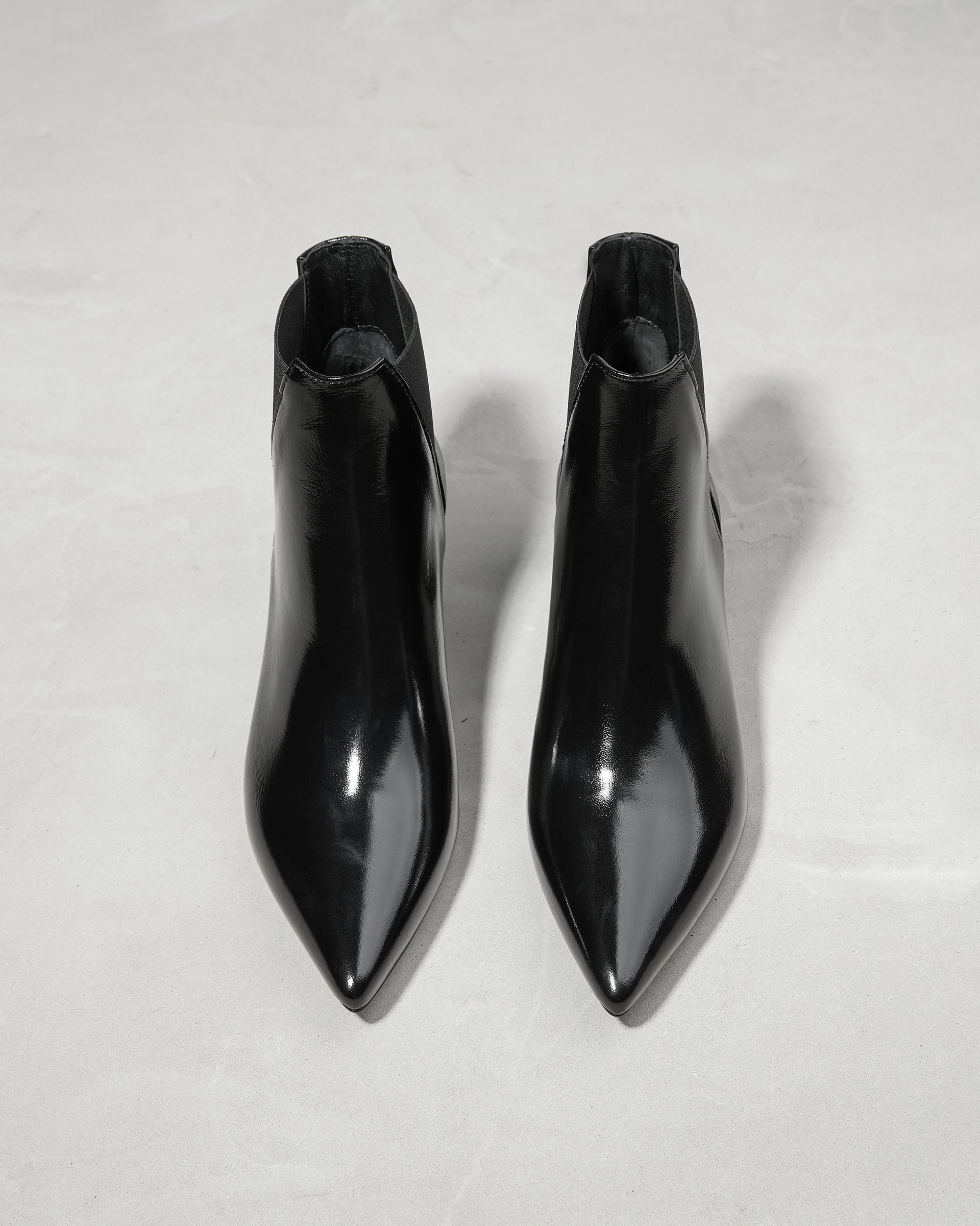 Черные лакированные ботильоны на каблуке - Image 2 of 4