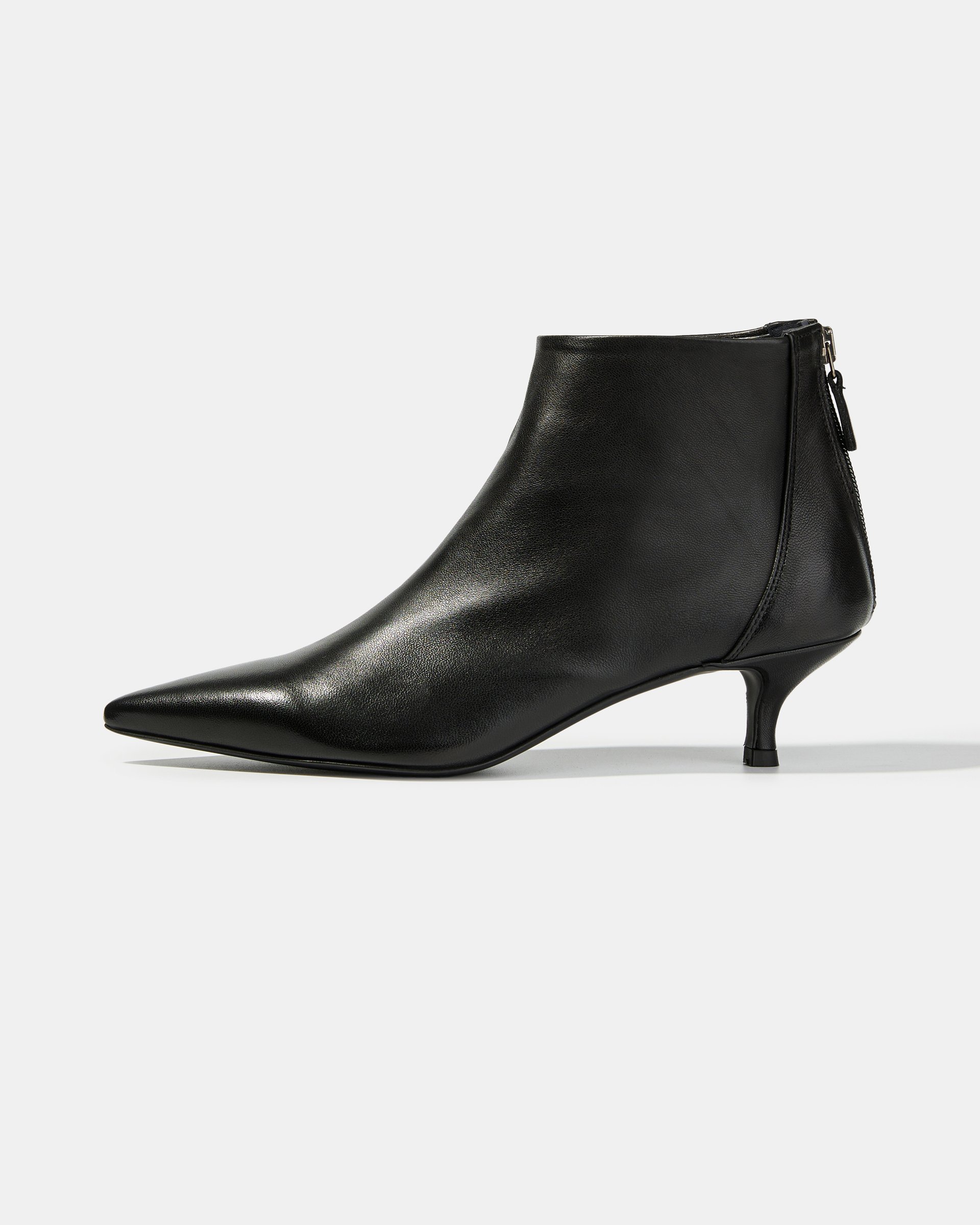 Черные кожаные ботильоны - Main image