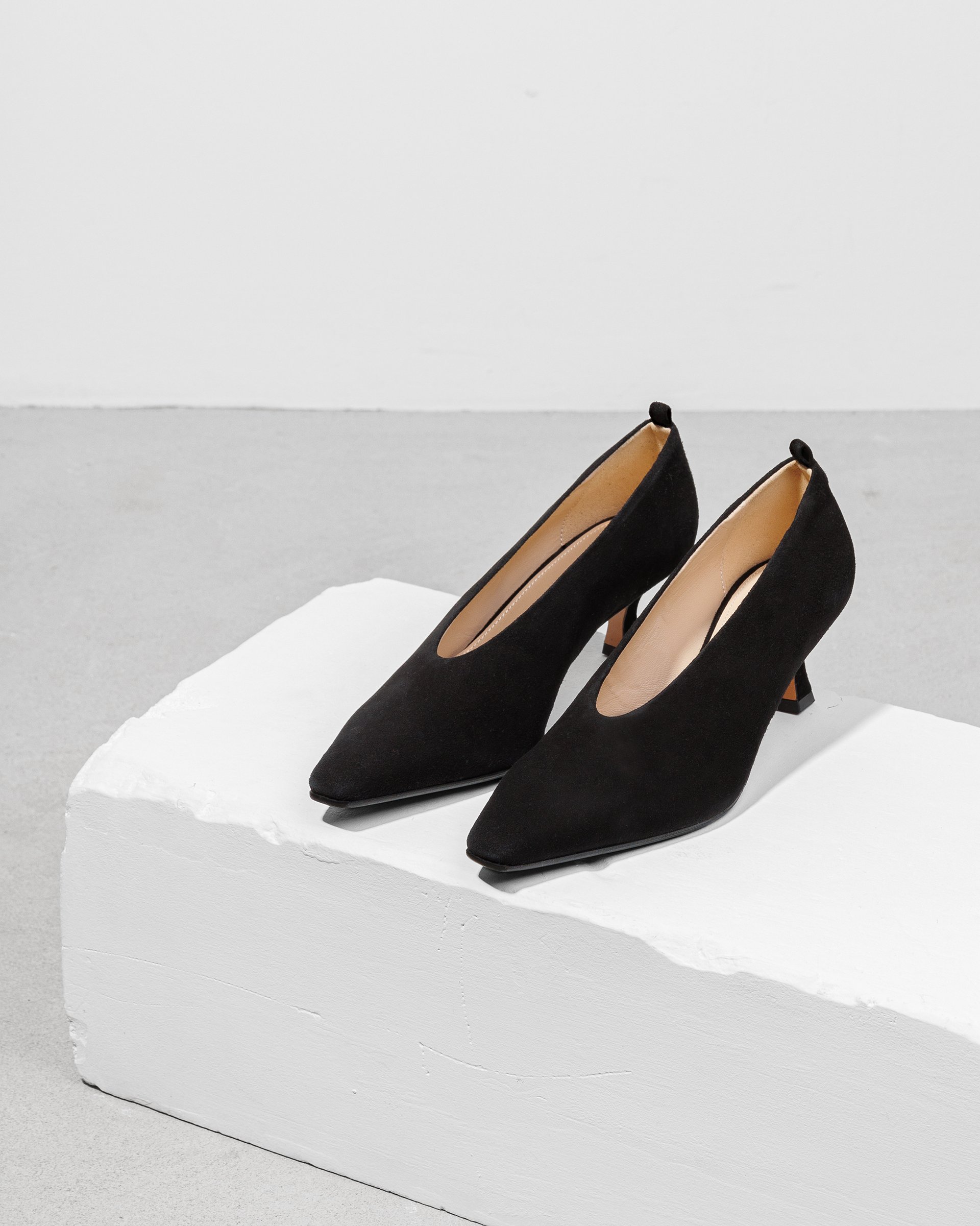 Черные замшевые туфли на каблуке - Image 3 of 5