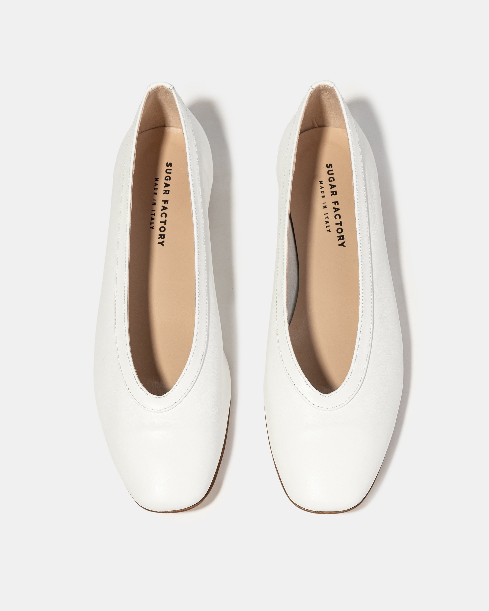 Белые кожаные балетки - Image 3 of 5