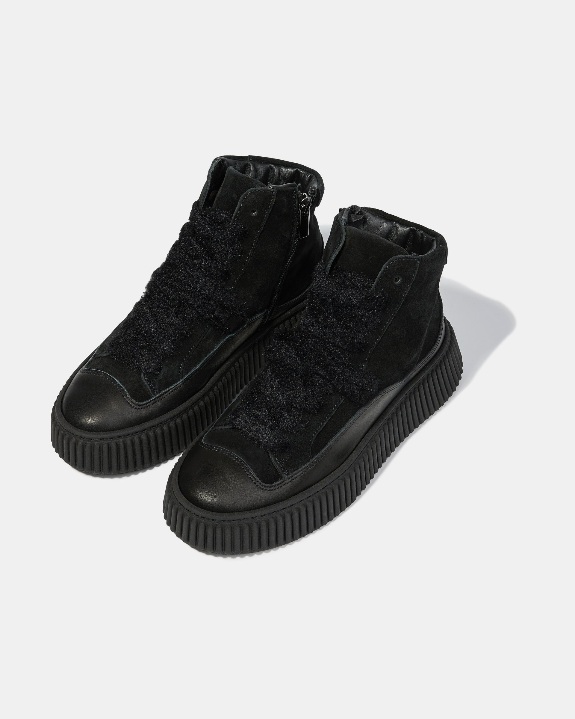 Черные кеды из натуральной кожи и замши - Image 2 of 4