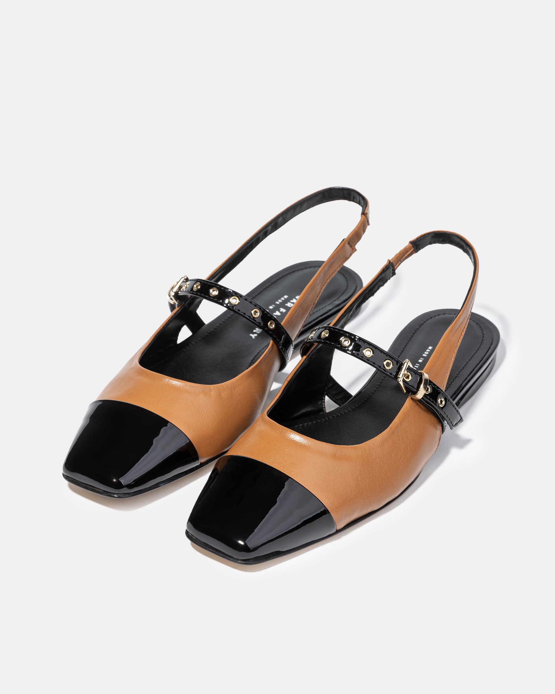 Черно-коричневые кожаные туфли - Image 2 of 5