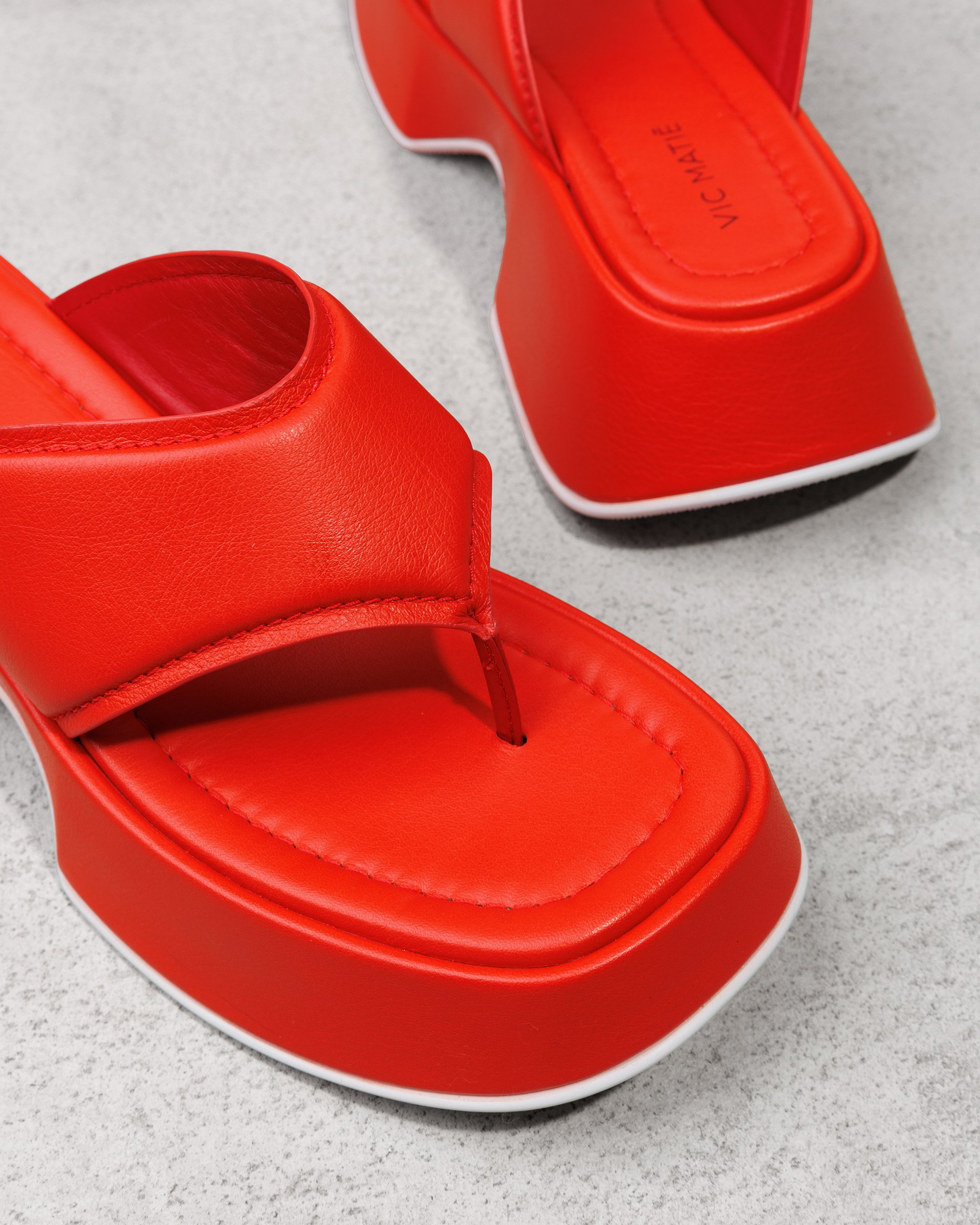 Темно-оранжевые кожаные шлепанцы - Image 2 of 7