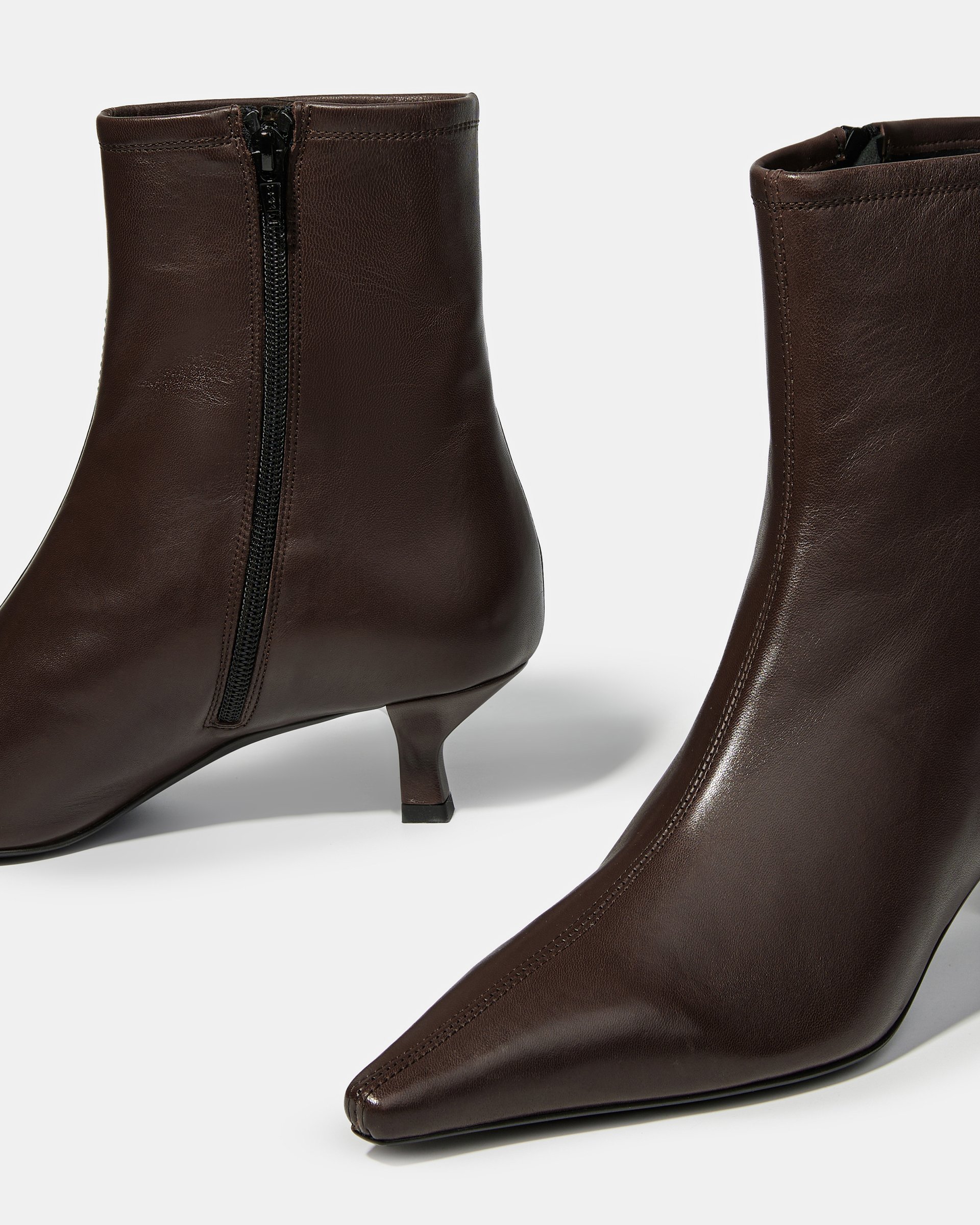 Темно-коричневые кожаные ботильоны - Image 4 of 5