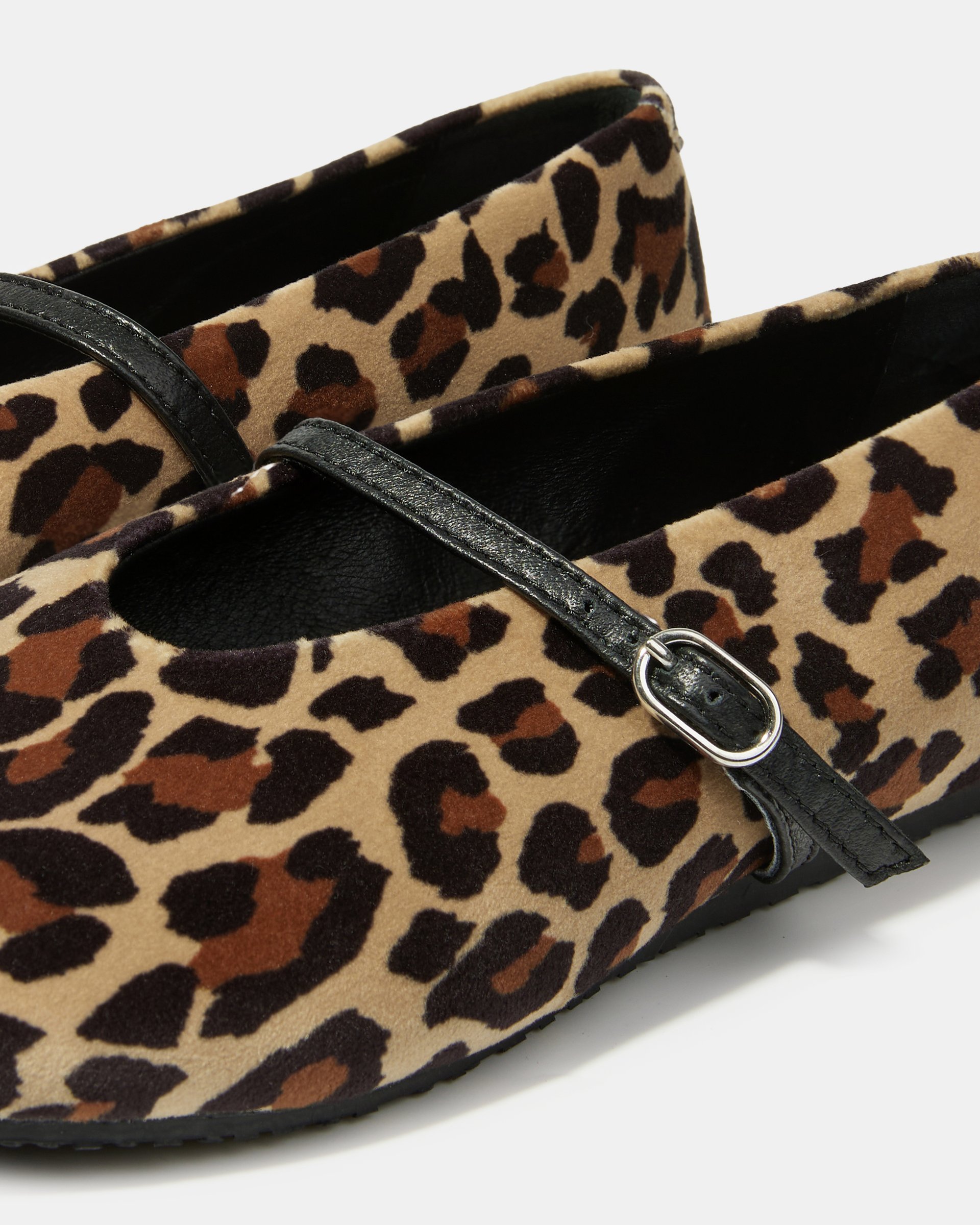 Балетки из вельвета с леопардовым принтом - Image 4 of 4