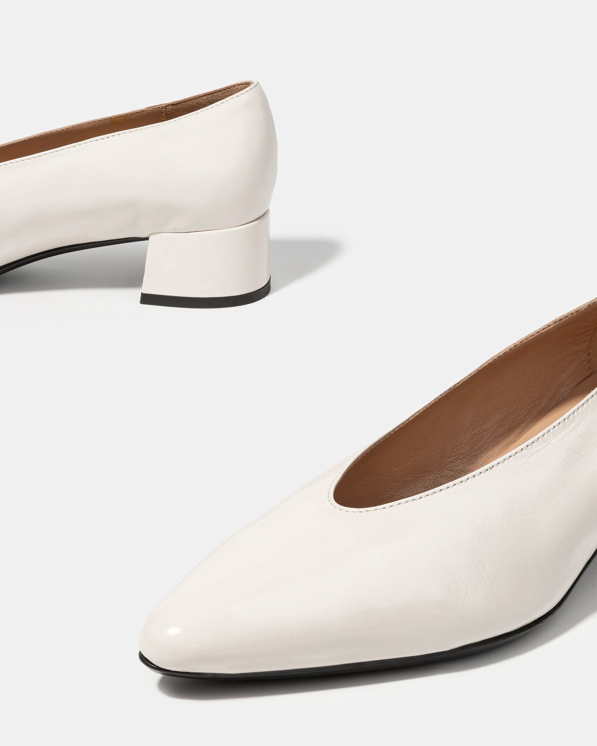 Белые кожаные туфли - Image 4 of 5