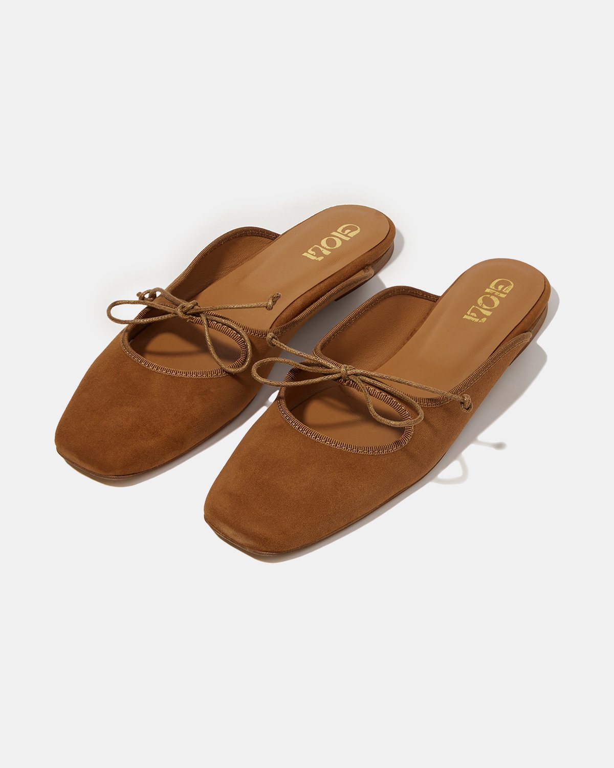 Коричневые замшевые слиперы с бантиком - Image 2 of 4