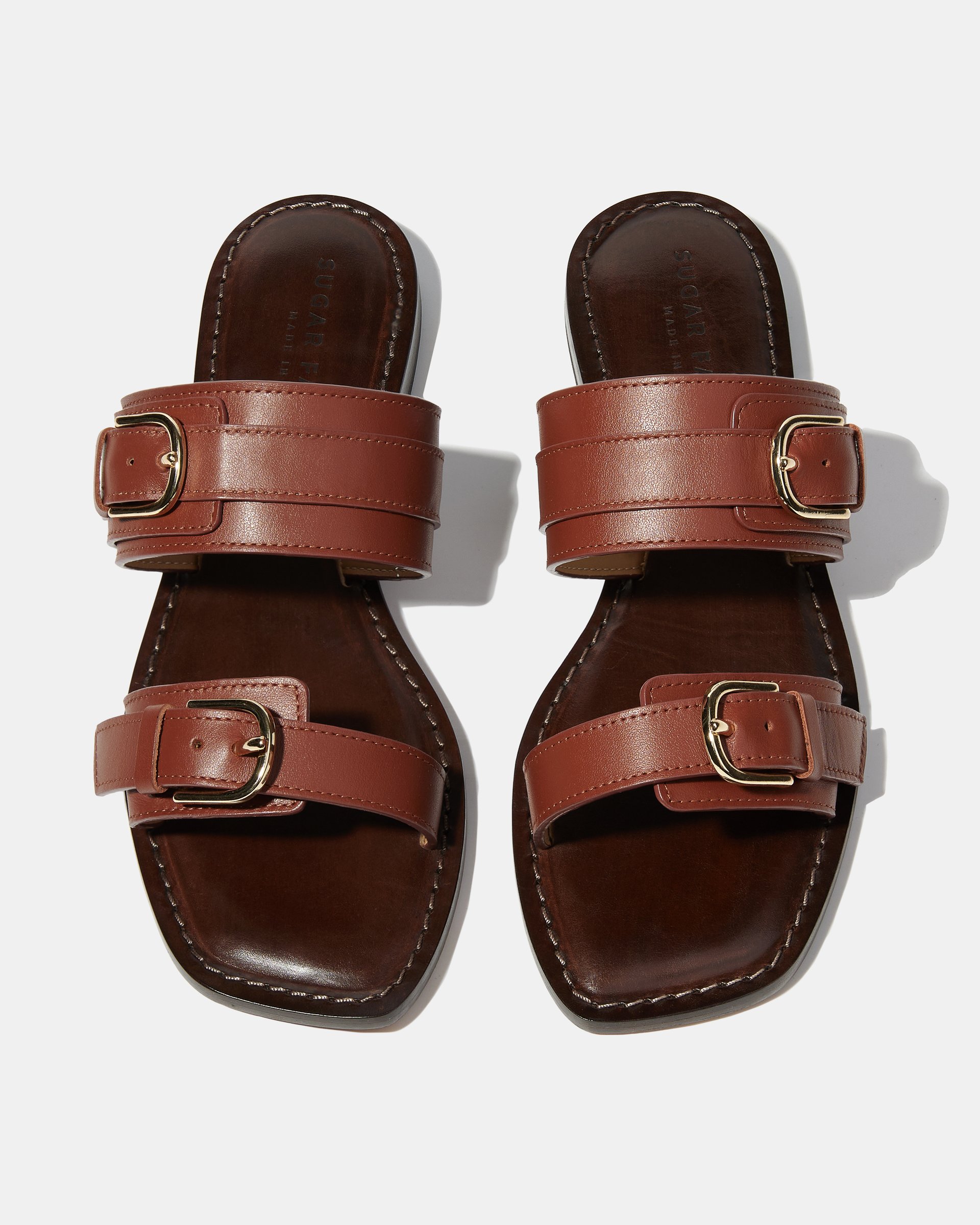 Коричневые шлепанцы из натуральной кожи - Image 3 of 4