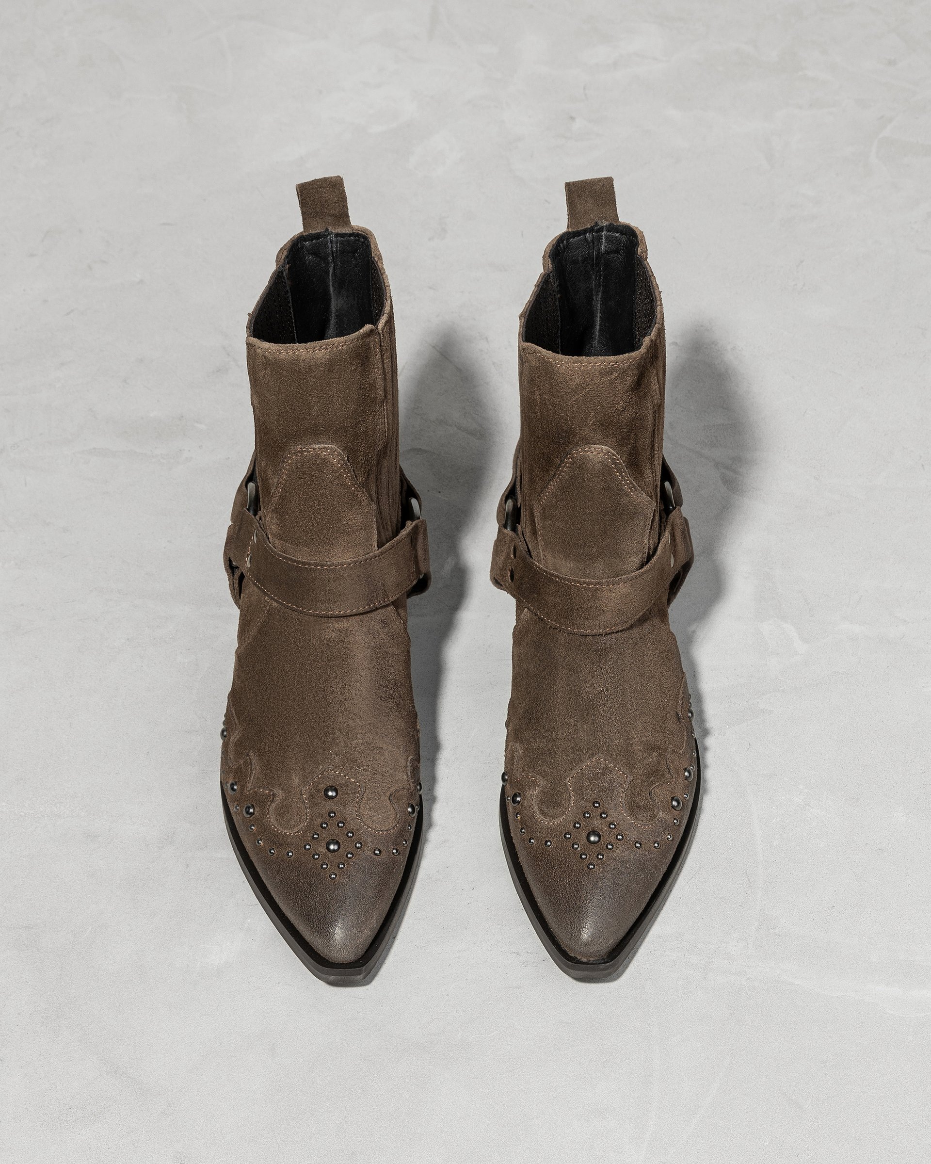 Коричневые замшевые казаки - Image 3 of 4