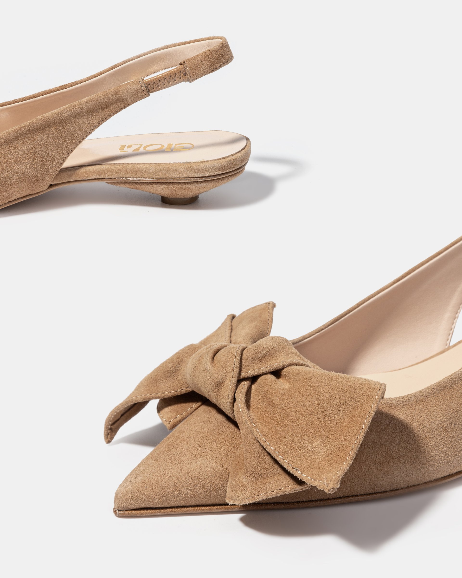 Коричневые замшевые туфли с бантиком - Image 4 of 5