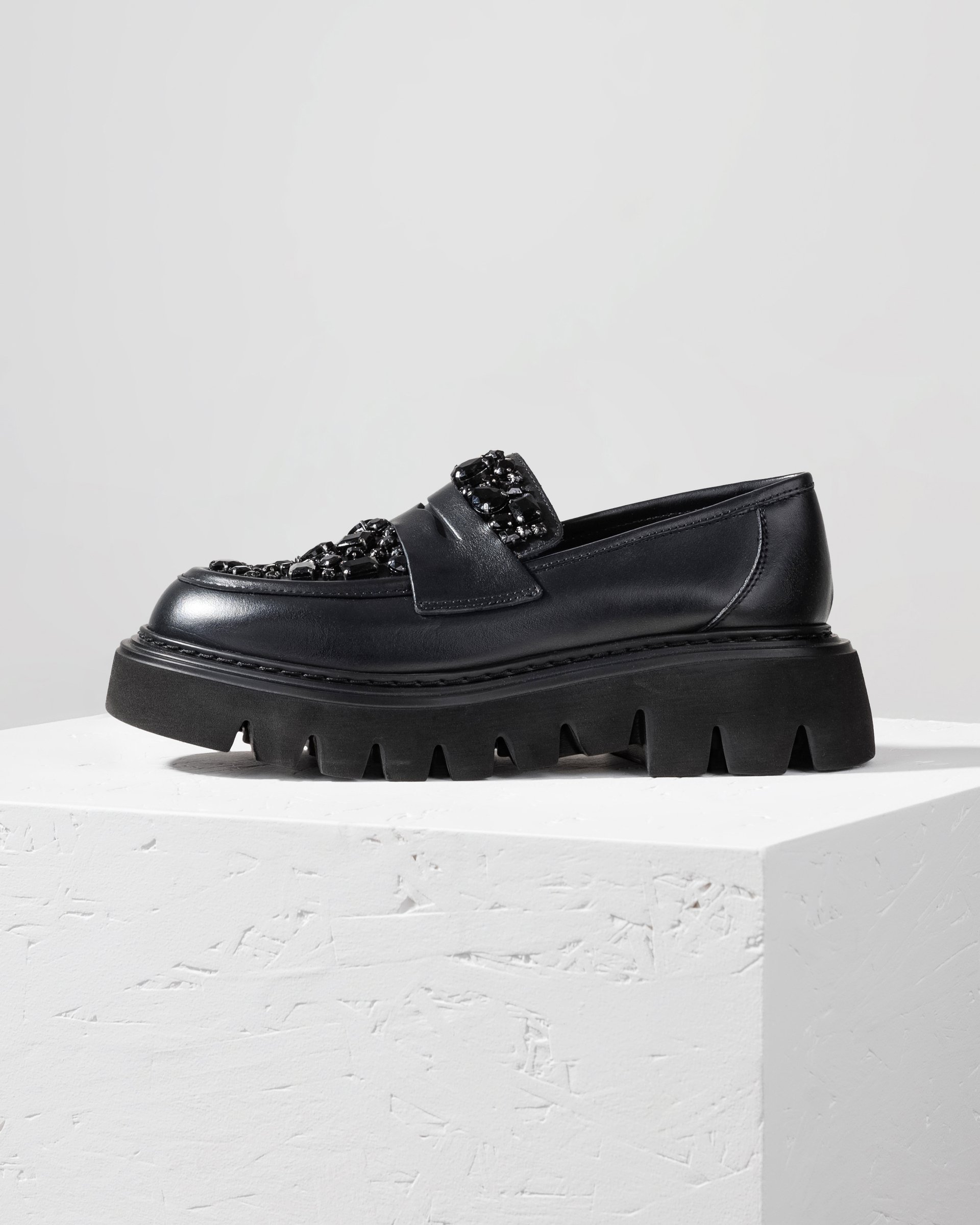 Черные кожаные лоферы - Main image