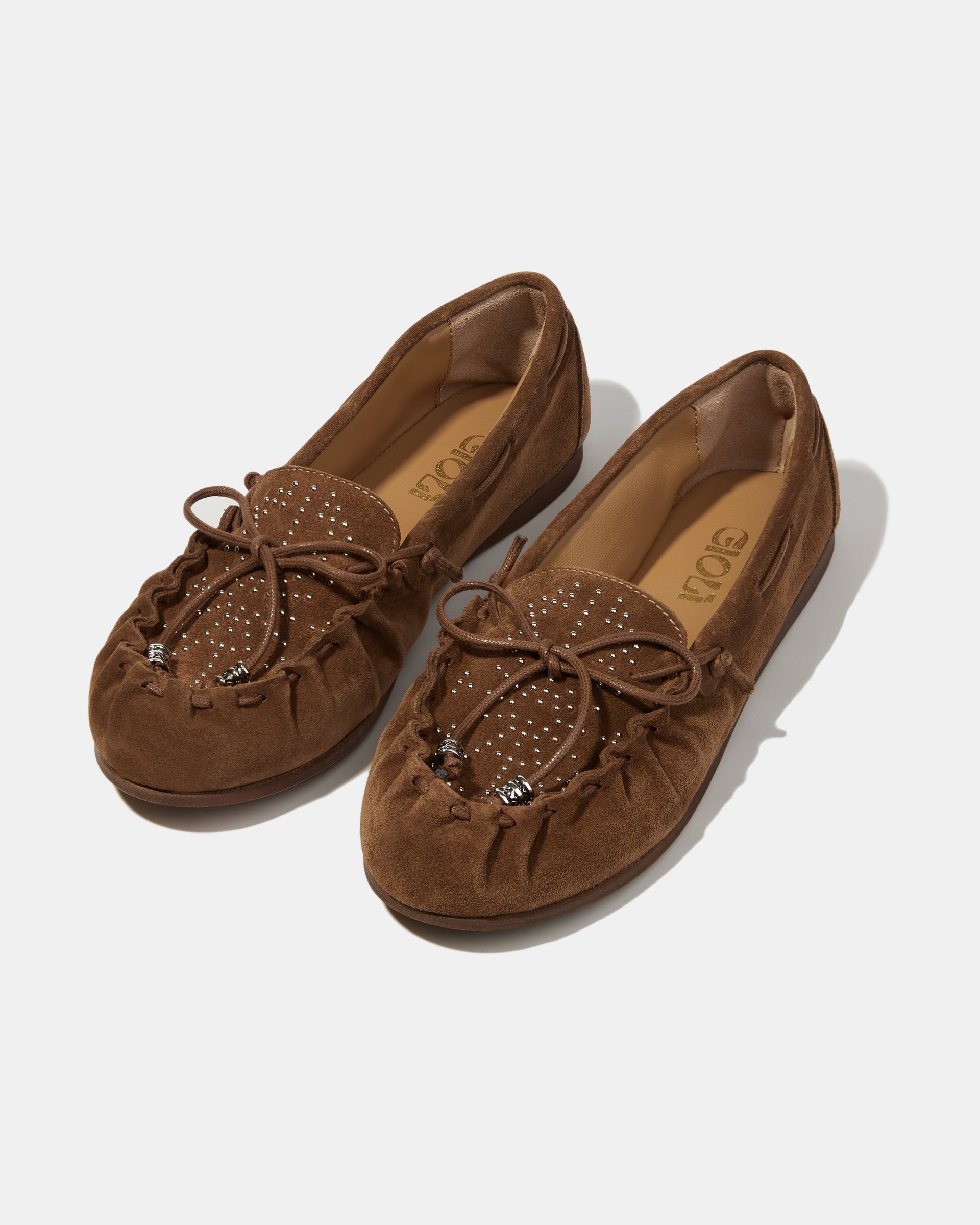 Коричневые замшевые мокасины с бантиком - Image 2 of 4