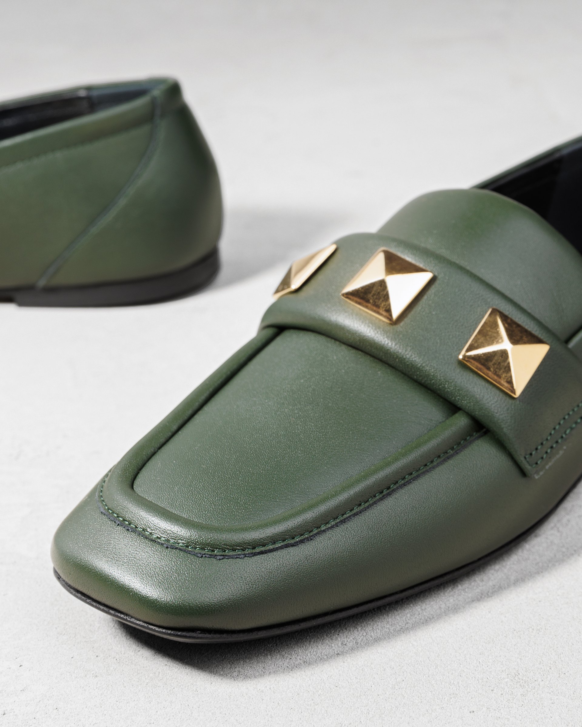 Зеленые лоферы из натуральной кожи - Image 4 of 6