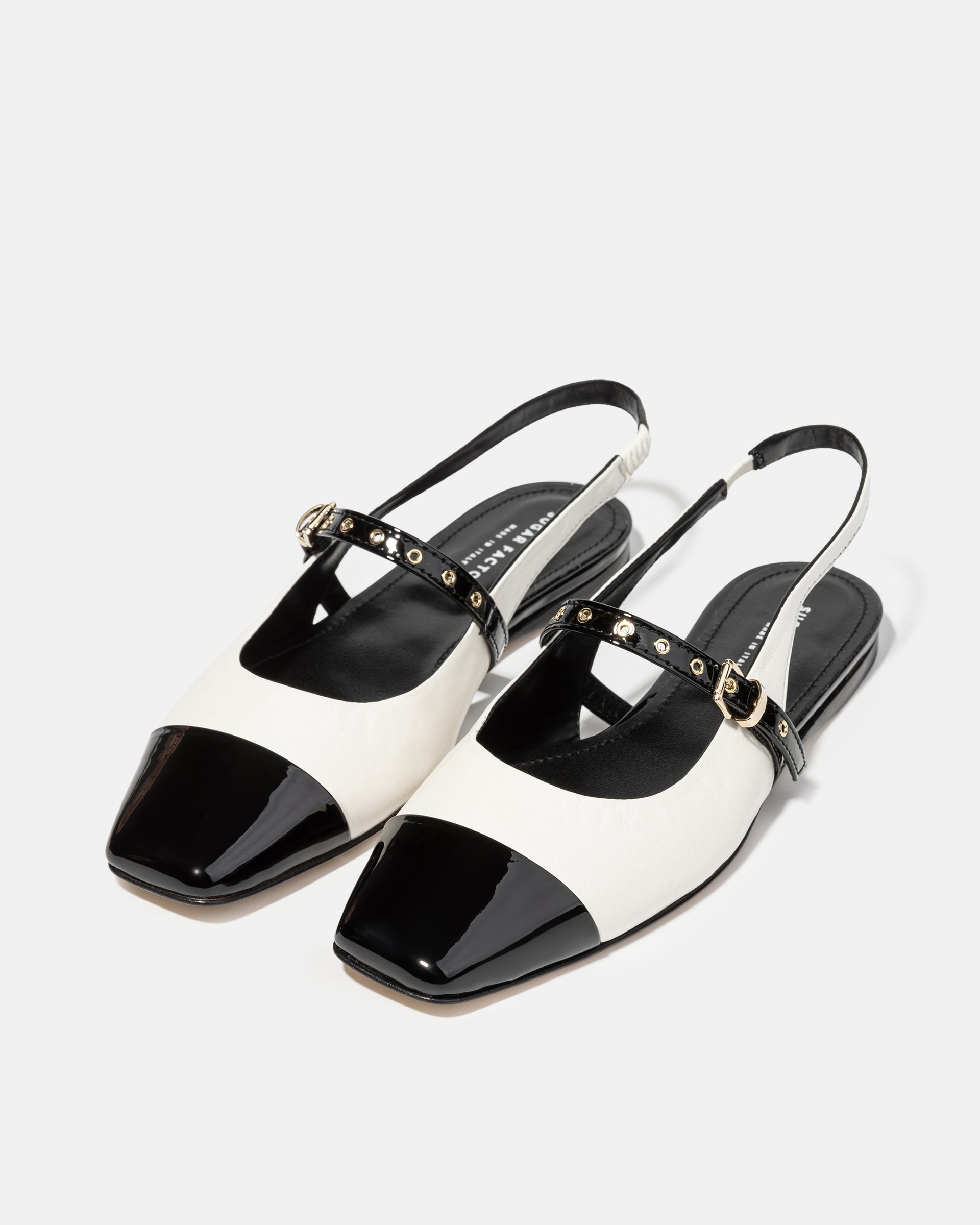 Черно-белые кожаные туфли - Image 2 of 5