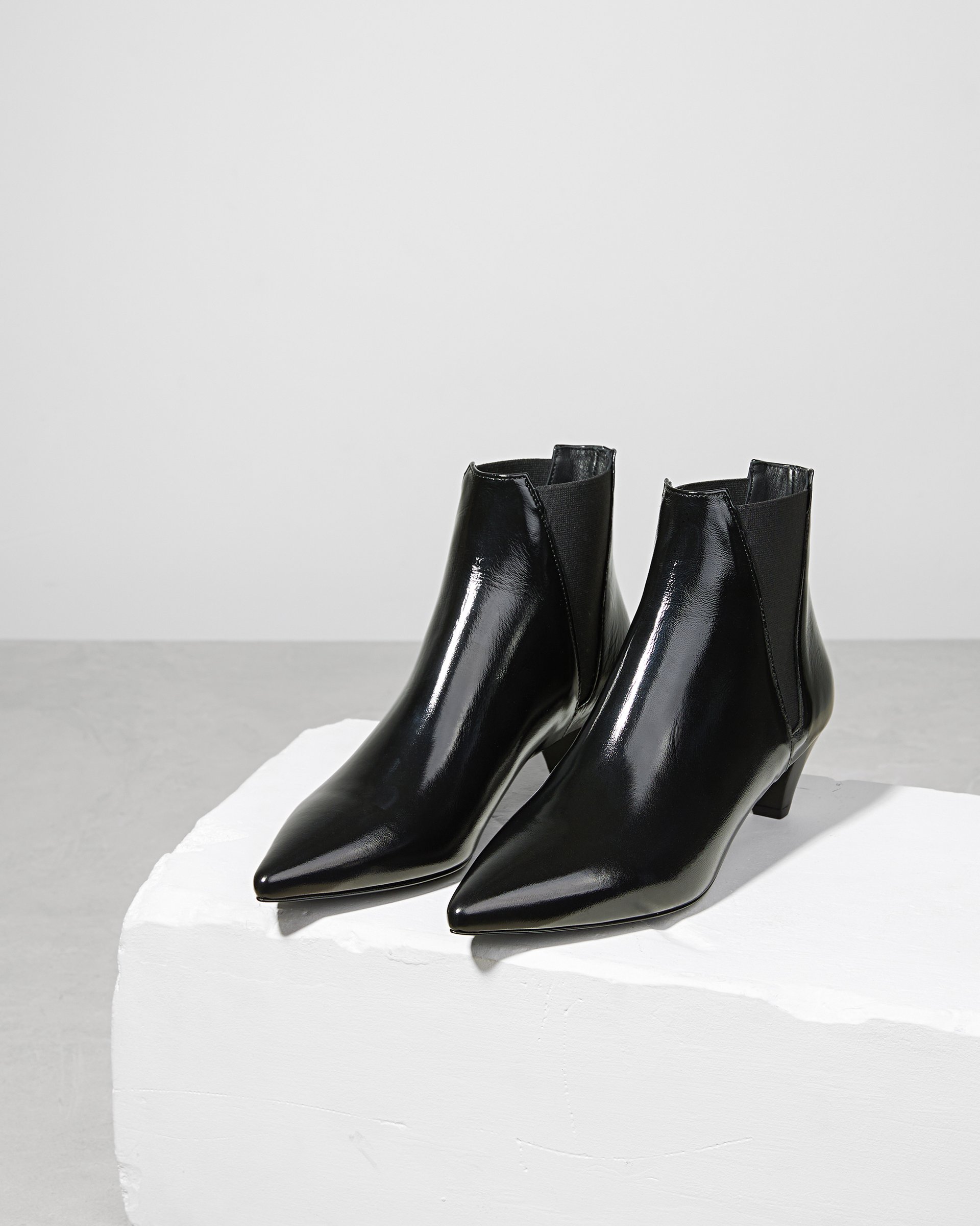 Черные лакированные ботильоны на каблуке - Image 4 of 4