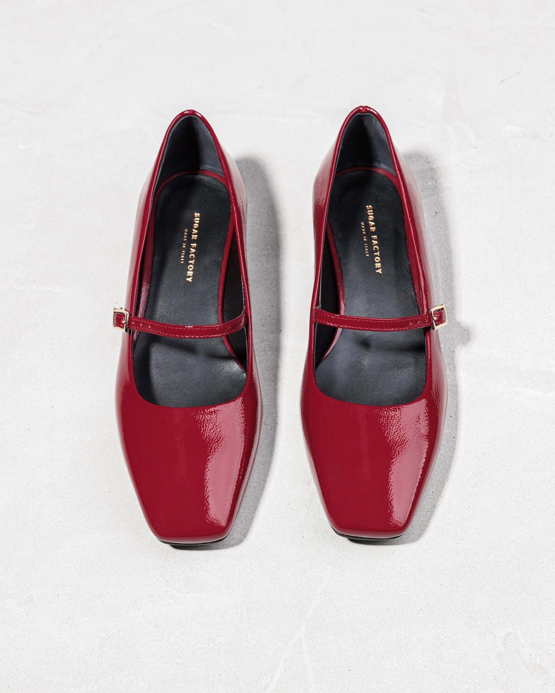 Бордовые лаковые туфли с ремешком - Image 3 of 6