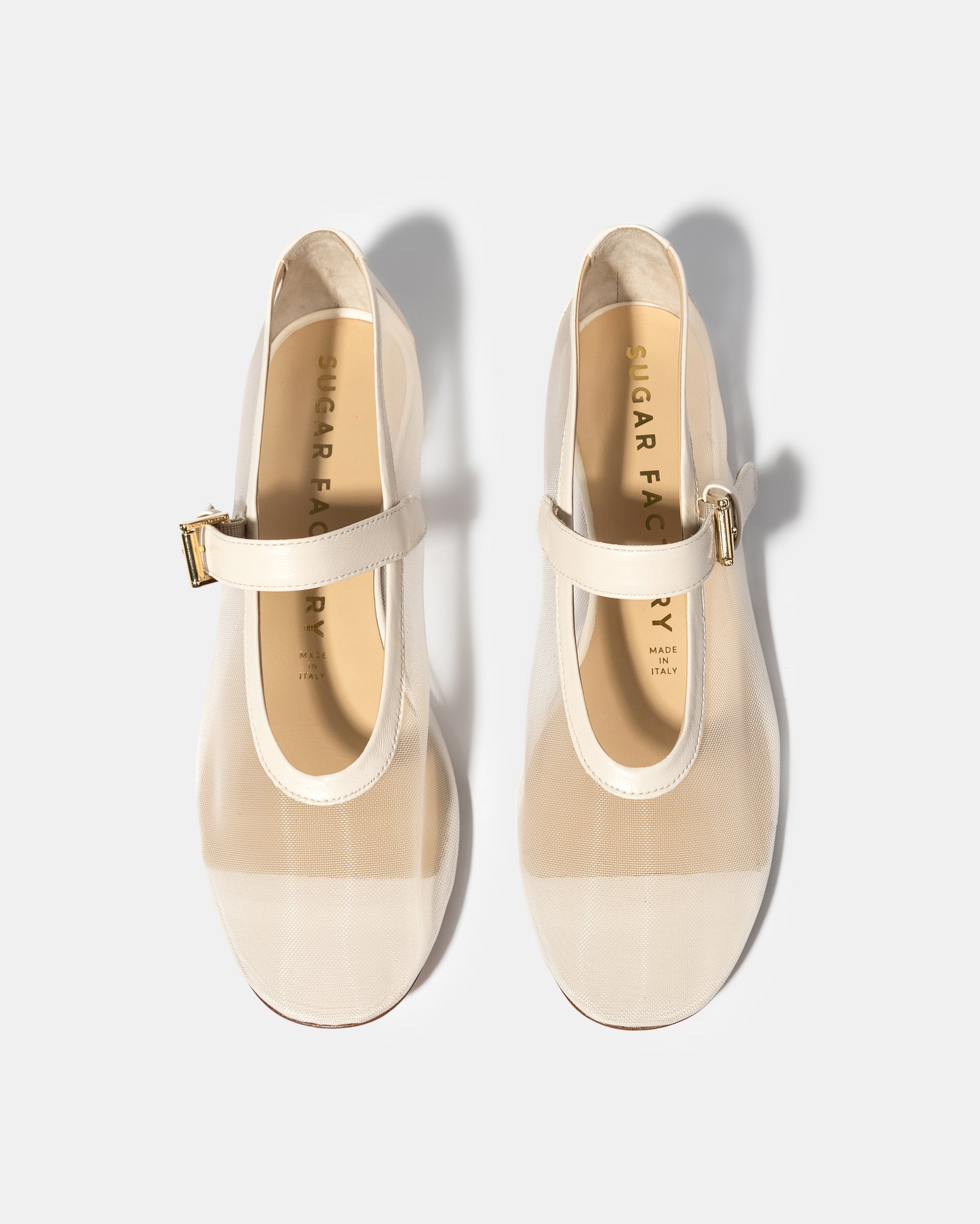 Белые балетки из текстильной сетки - Image 3 of 5