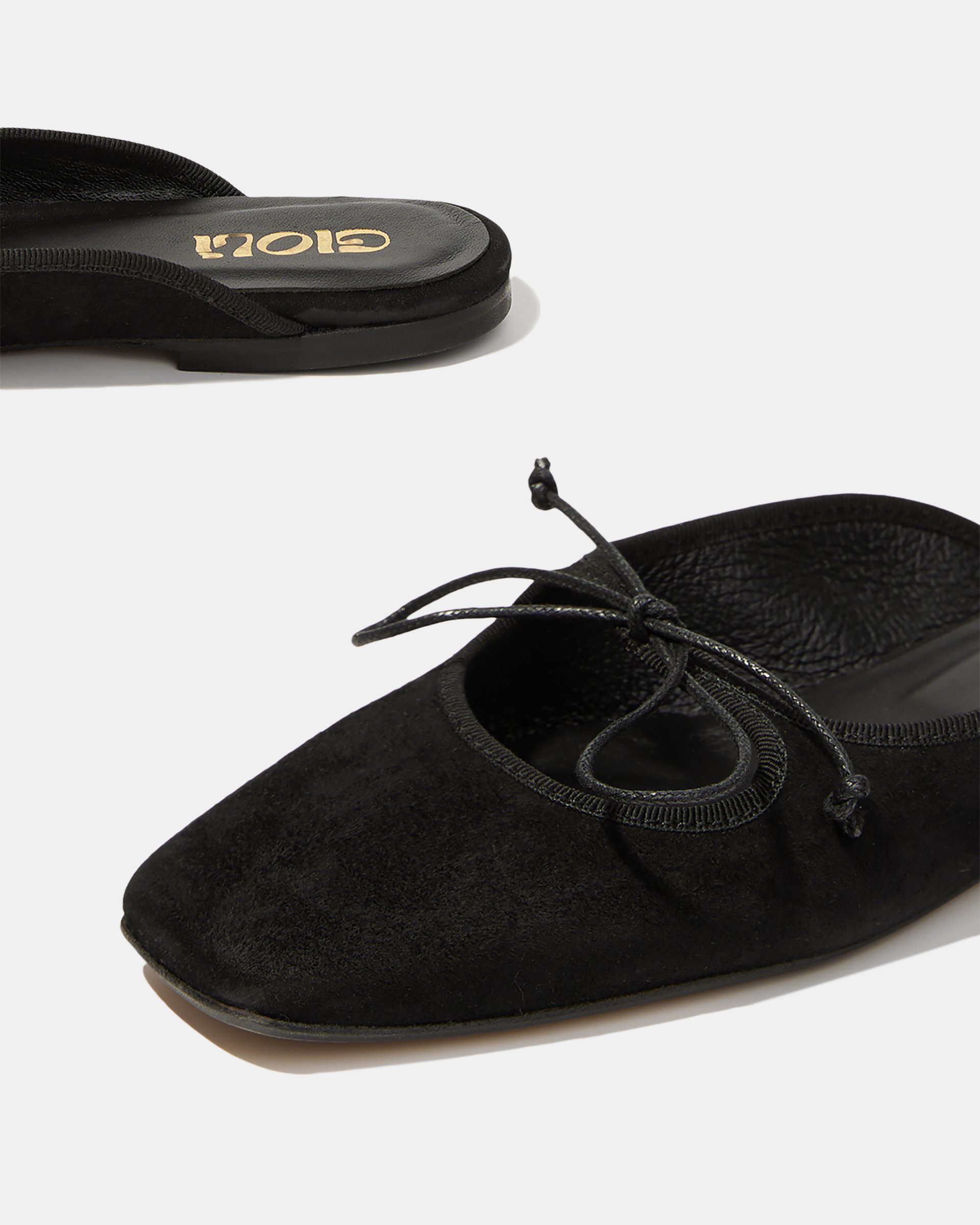 Черные замшевые слиперы с бантиком - Image 4 of 4