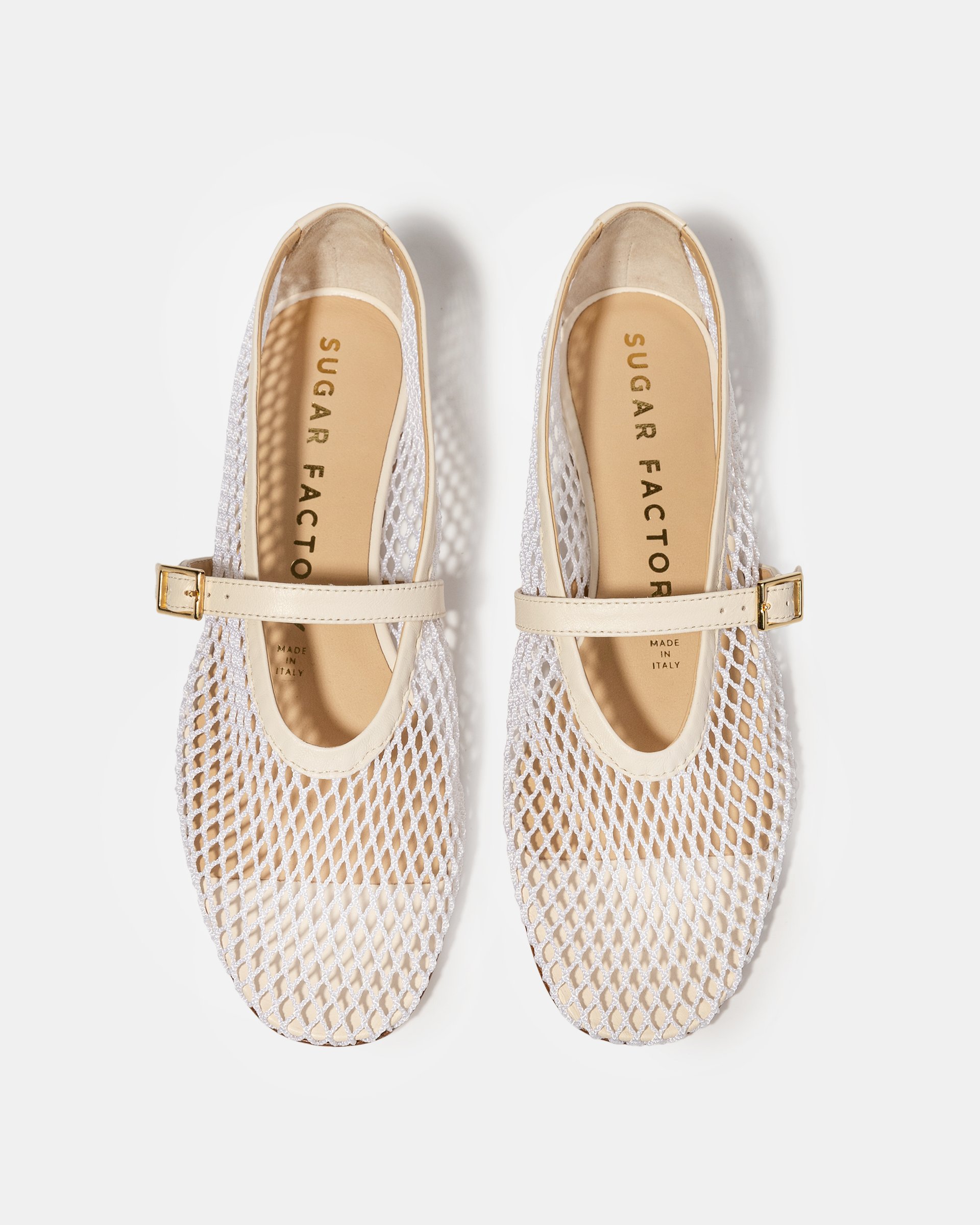 Белые балетки из текстильной сетки - Image 3 of 5