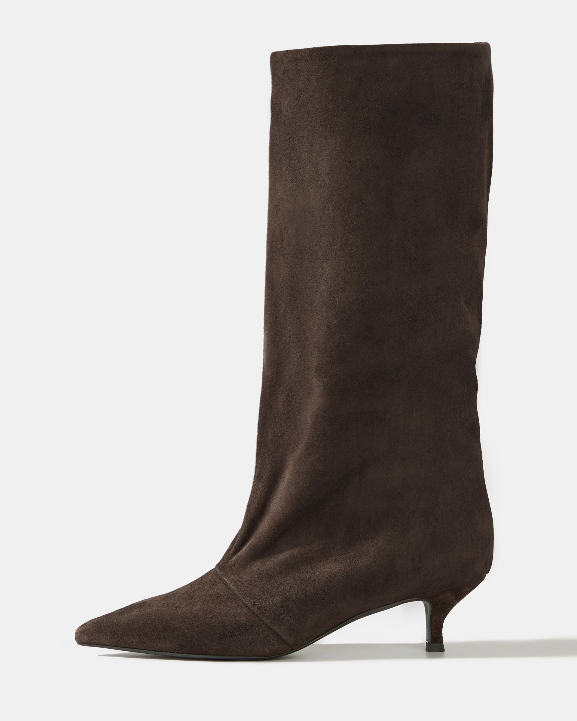 Коричневые замшевые сапоги - Main image