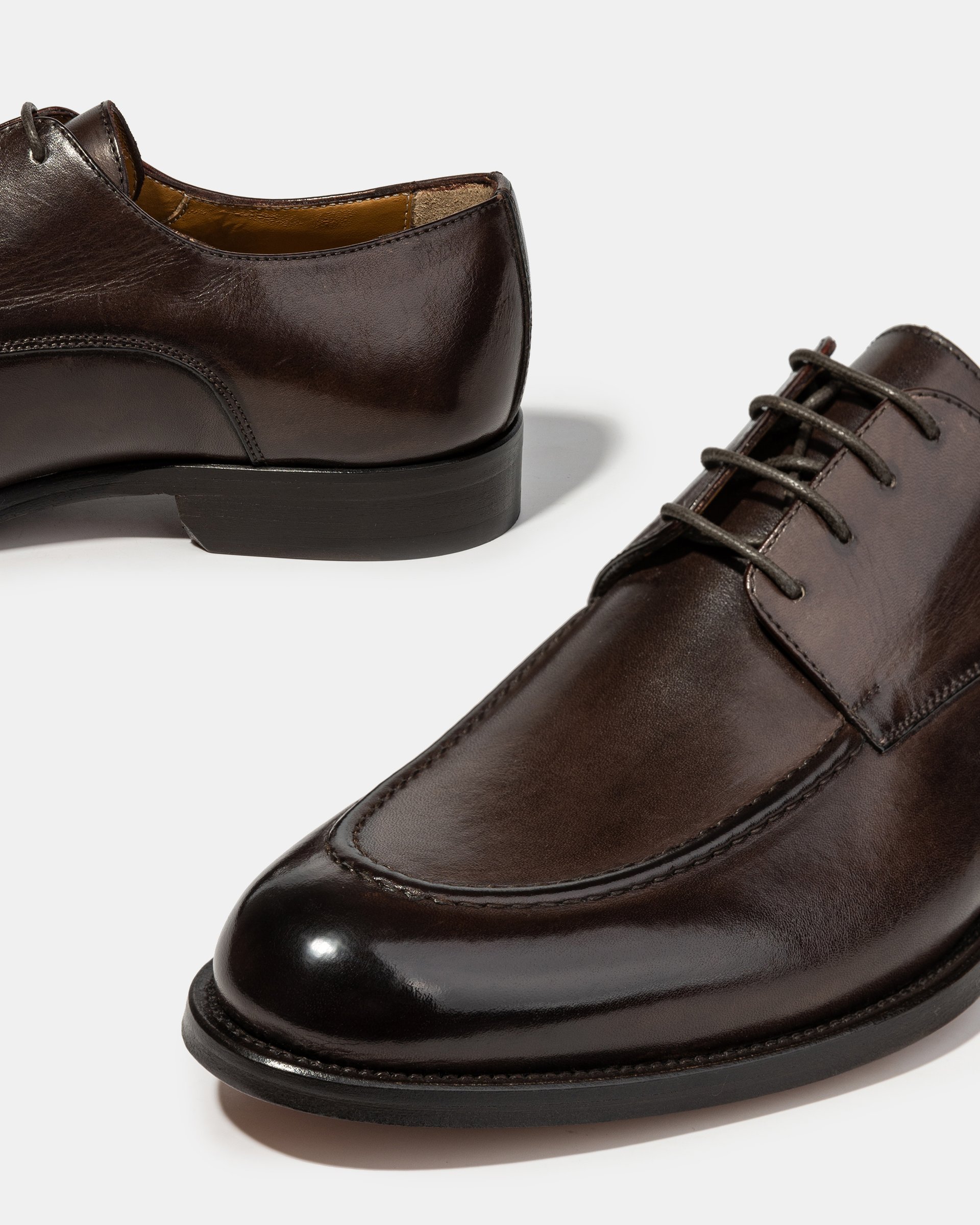 Коричневые кожаные классические туфли - Image 4 of 5